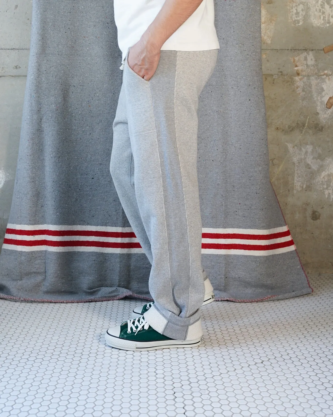Sweatpants - Double Heavyweight French Terry - Heather Grey sold by Wonder Looper product image thumbnail 3