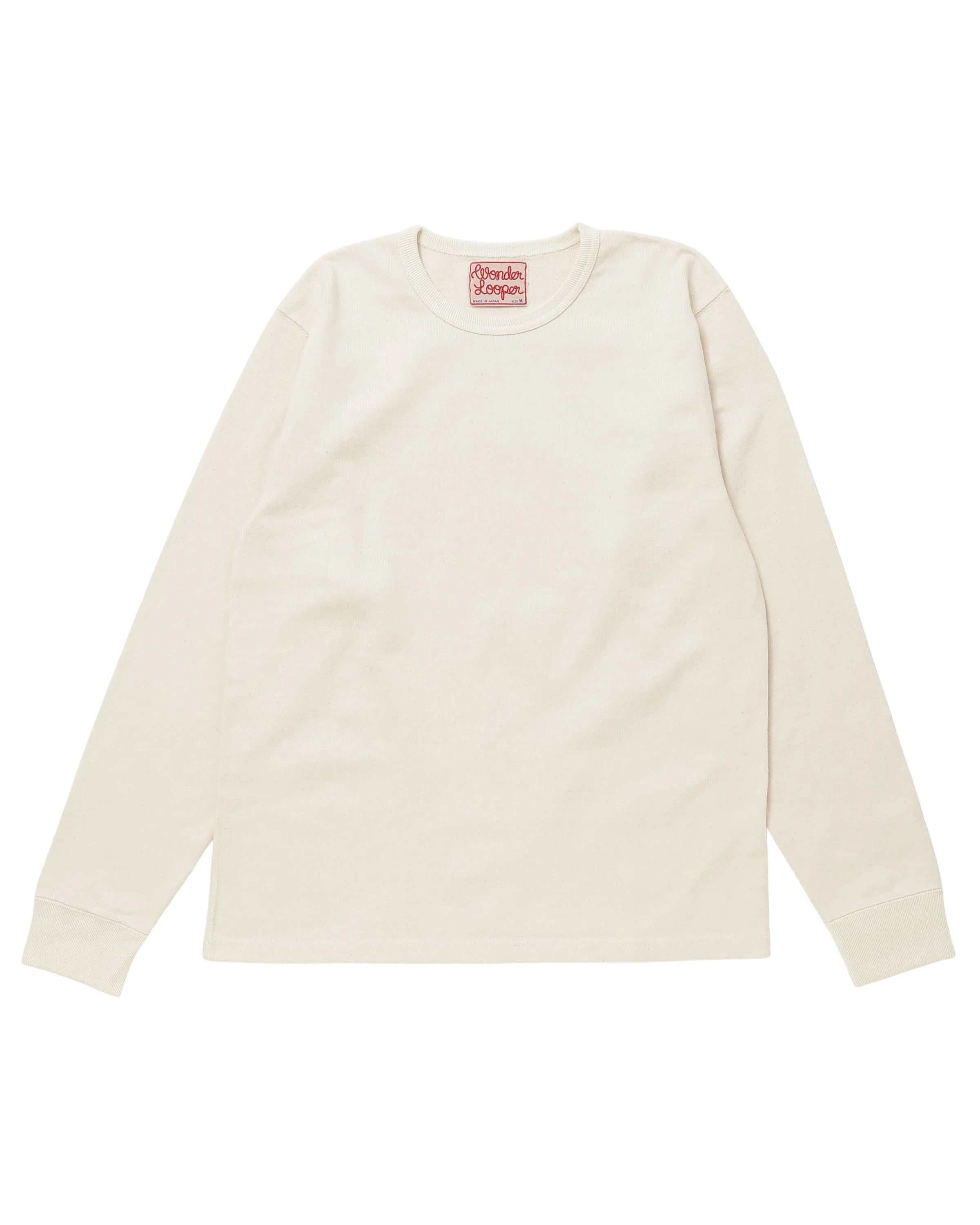 Double Heavyweight Long Sleeve T-shirt - Ecru sold by Wonder Looper