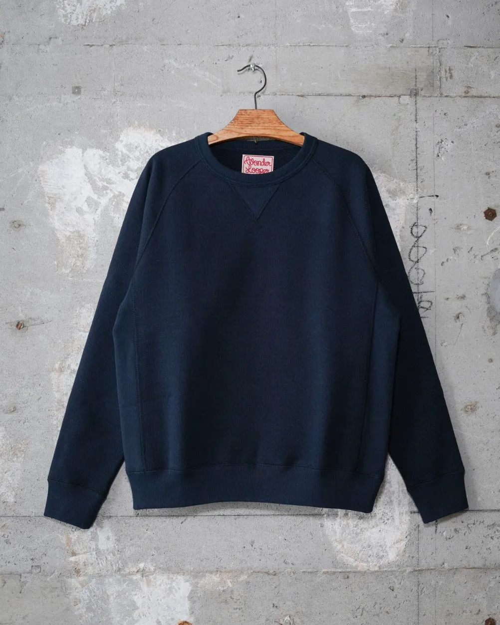 Pullover Crewneck - Double Heavyweight French Terry - Navy sold by Wonder Looper