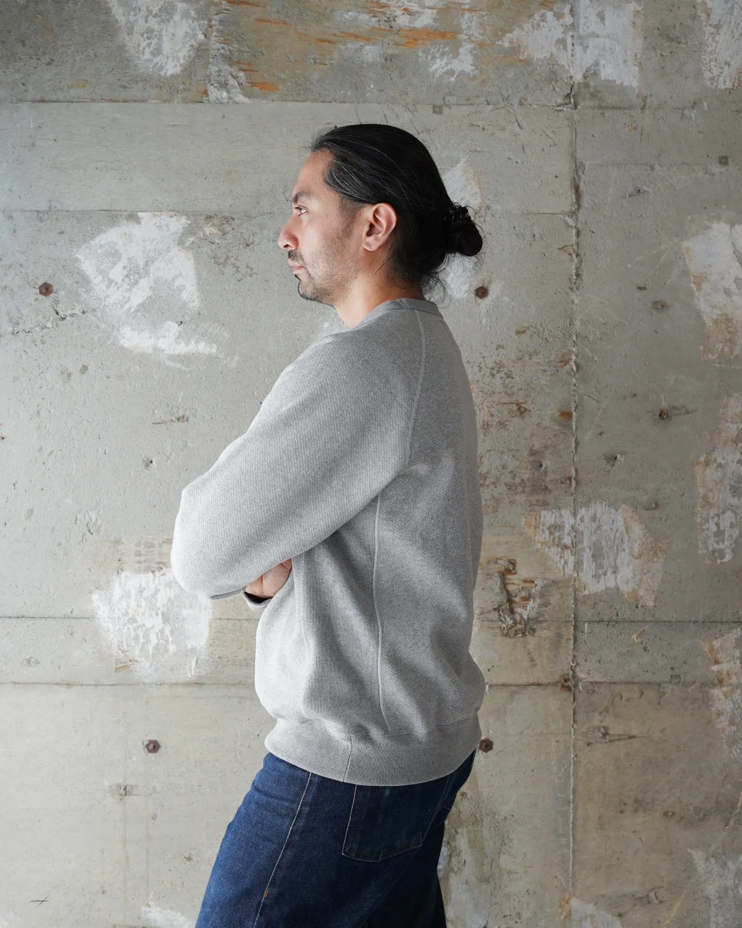 Pullover Crewneck - Double Heavyweight French Terry - Heather Grey sold by Wonder Looper product image thumbnail 3