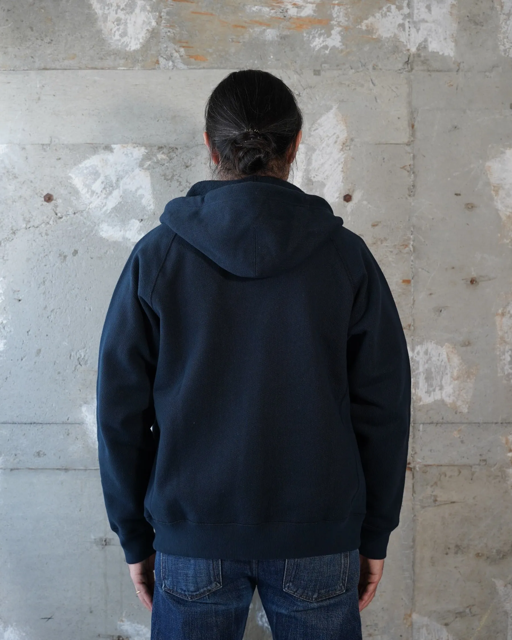 Zip Hoodie - Double Heavyweight French Terry - Navy sold by Wonder Looper product image thumbnail 3