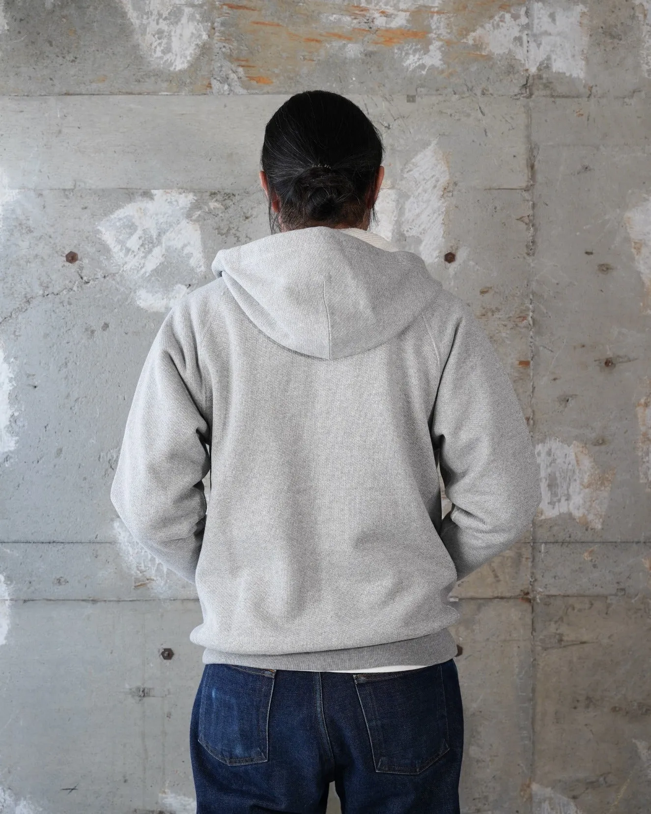 Zip Hoodie - Double Heavyweight French Terry - Heather Grey sold by Wonder Looper product image thumbnail 3