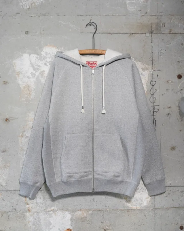 Zip Hoodie - Double Heavyweight French Terry - Heather Grey made by Wonder Looper