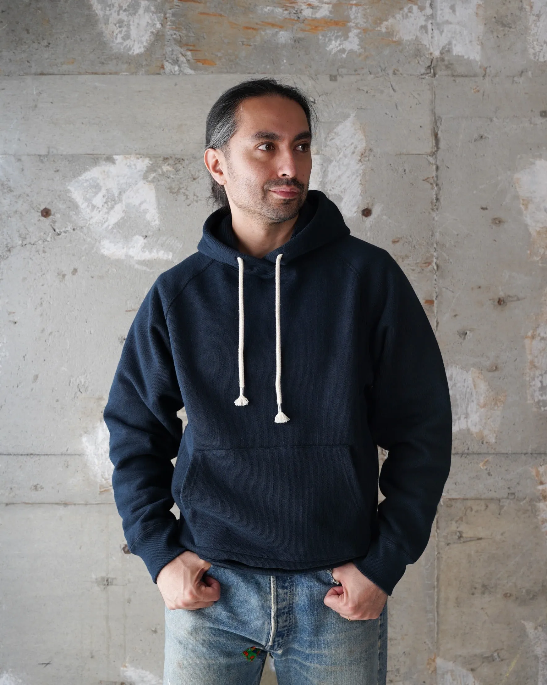 Pullover Hoodie - Double Heavyweight French Terry - Navy sold by Wonder Looper product image thumbnail 2