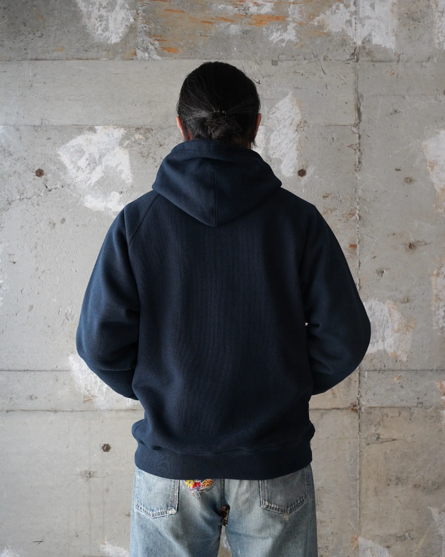 Pullover Hoodie - Double Heavyweight French Terry - Navy sold by Wonder Looper product image thumbnail 3