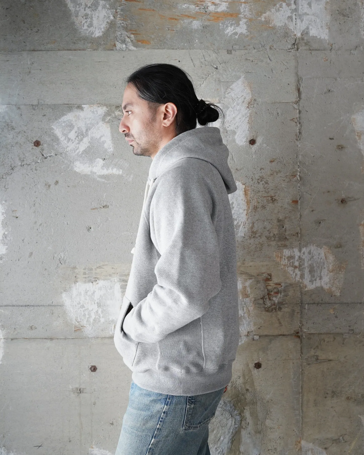 Pullover Hoodie - Double Heavyweight French Terry - Heather Grey sold by Wonder Looper product image thumbnail 4