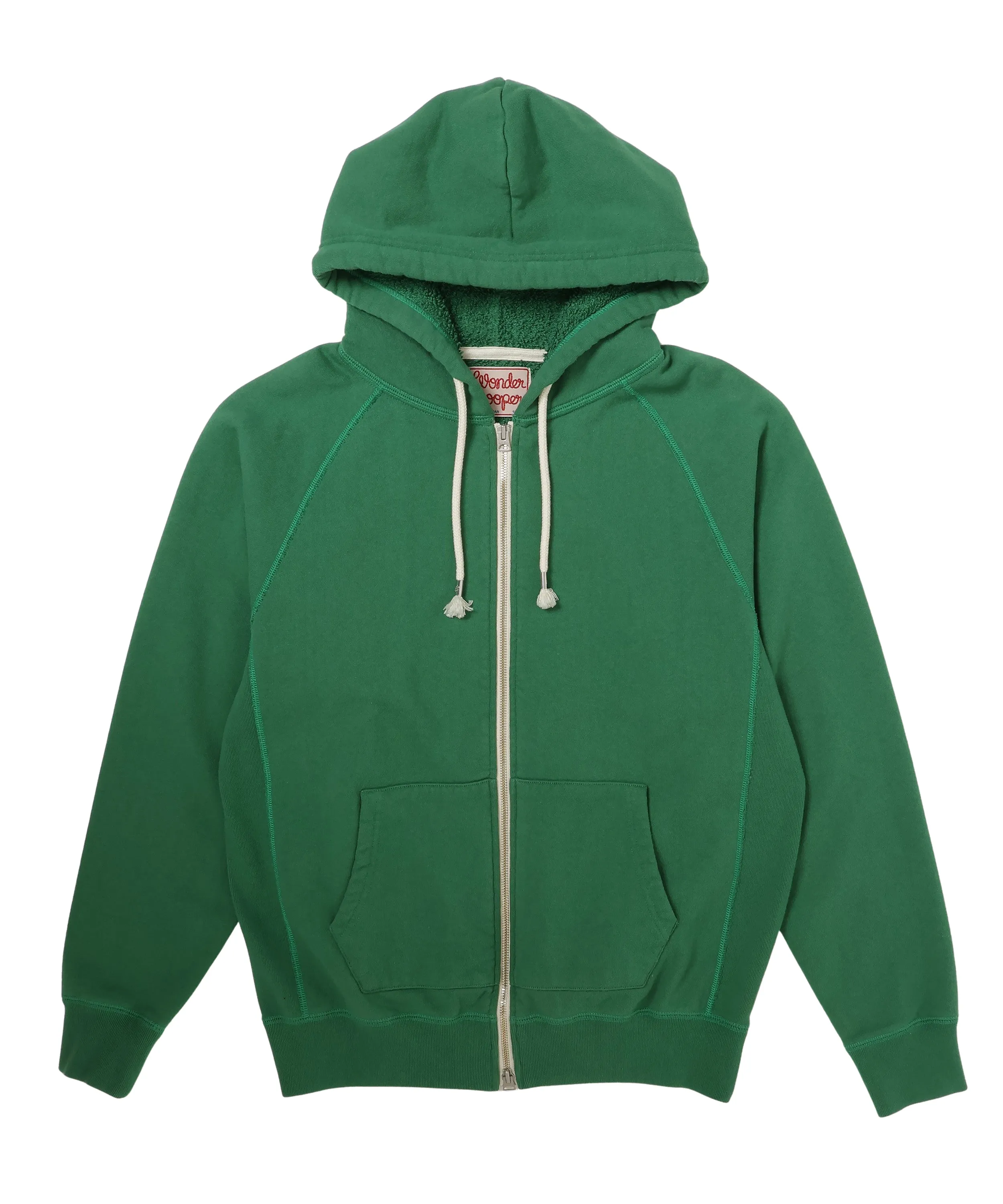 Zip Hoodie - Super Looper French Terry - Varsity Green sold by Wonder Looper
