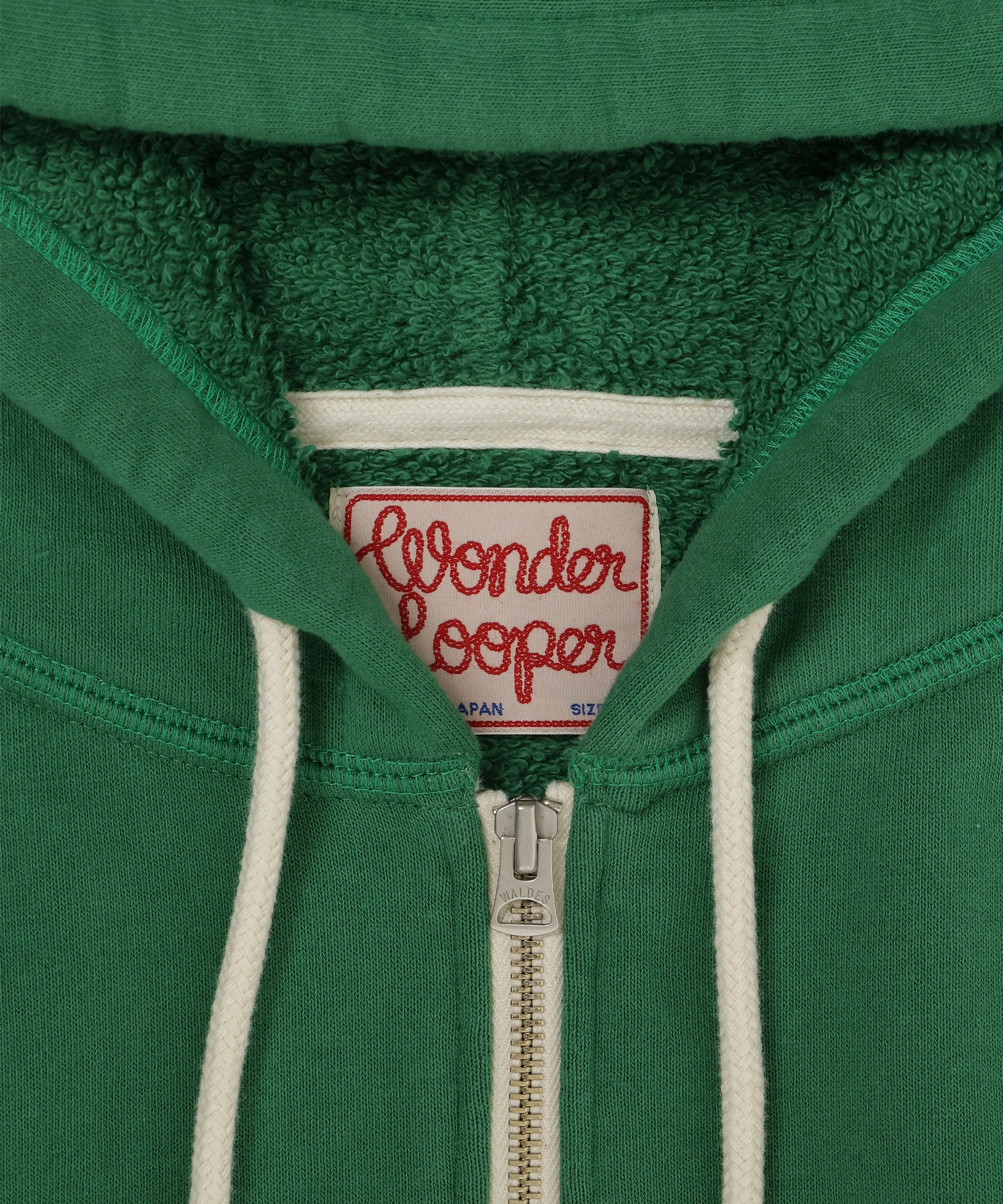 Zip Hoodie - Super Looper French Terry - Varsity Green sold by Wonder Looper product image thumbnail 2