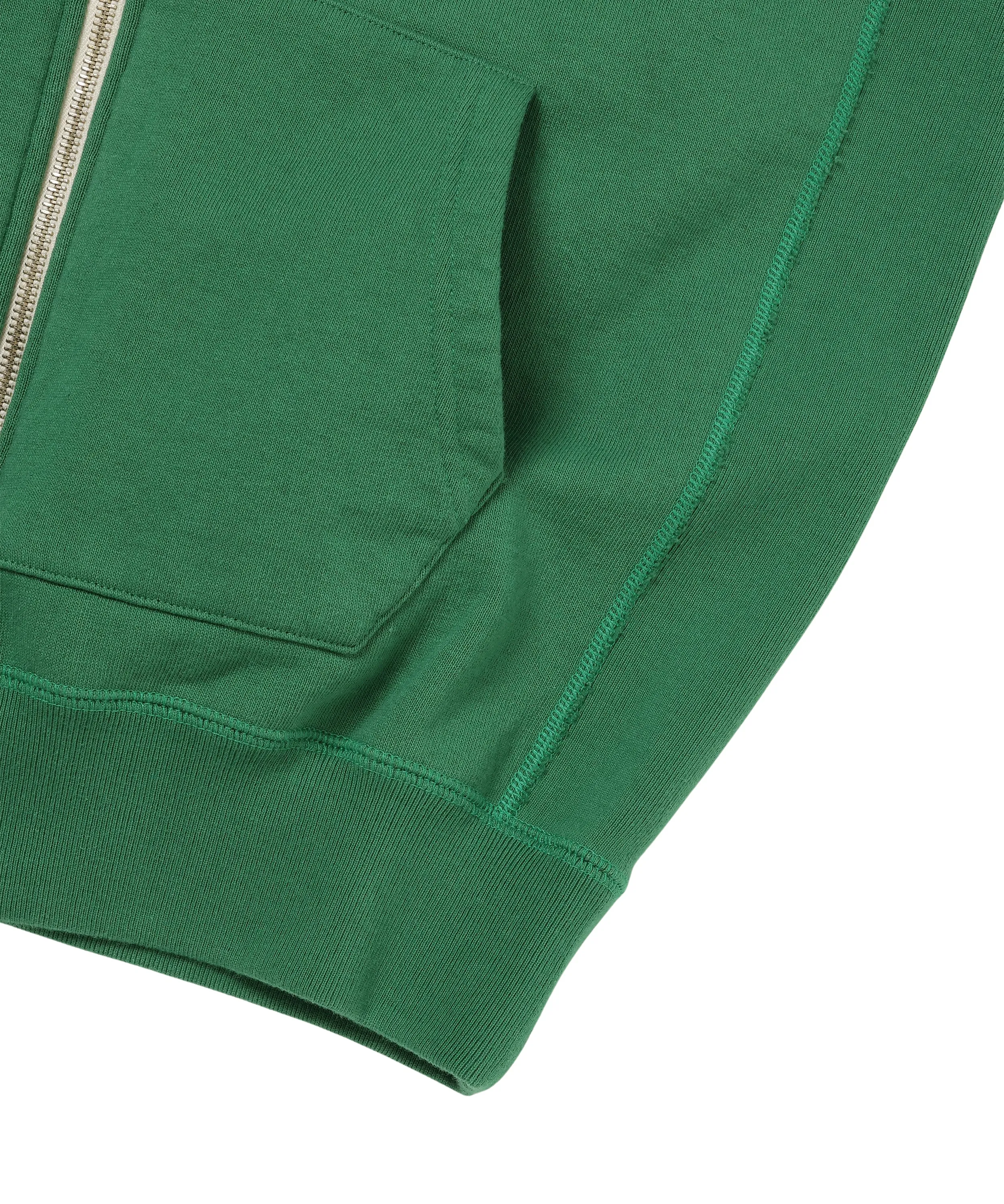 Zip Hoodie - Super Looper French Terry - Varsity Green sold by Wonder Looper product image thumbnail 3