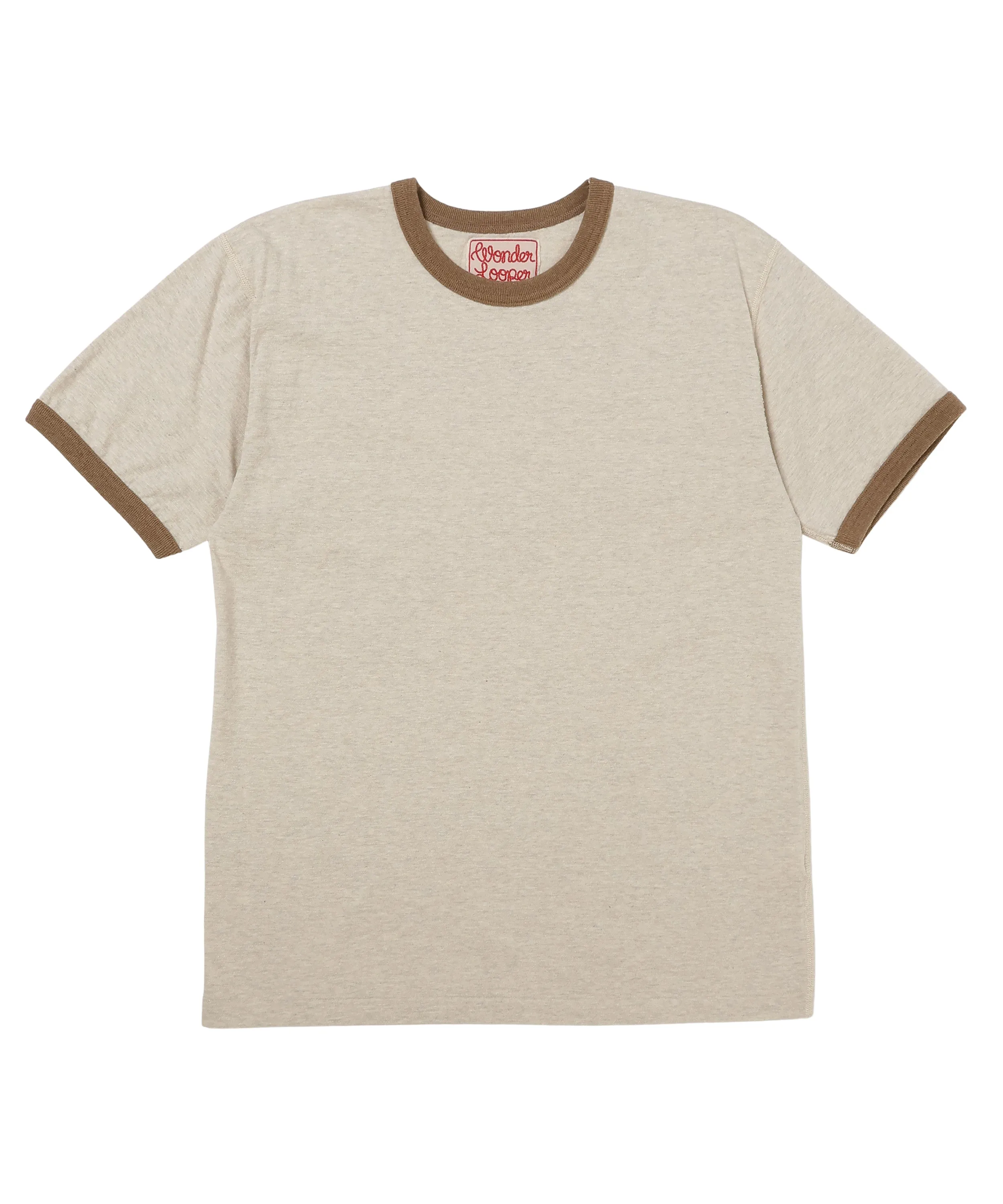 Recycled Cotton Foxfibre® Ringer T - Stone sold by Wonder Looper