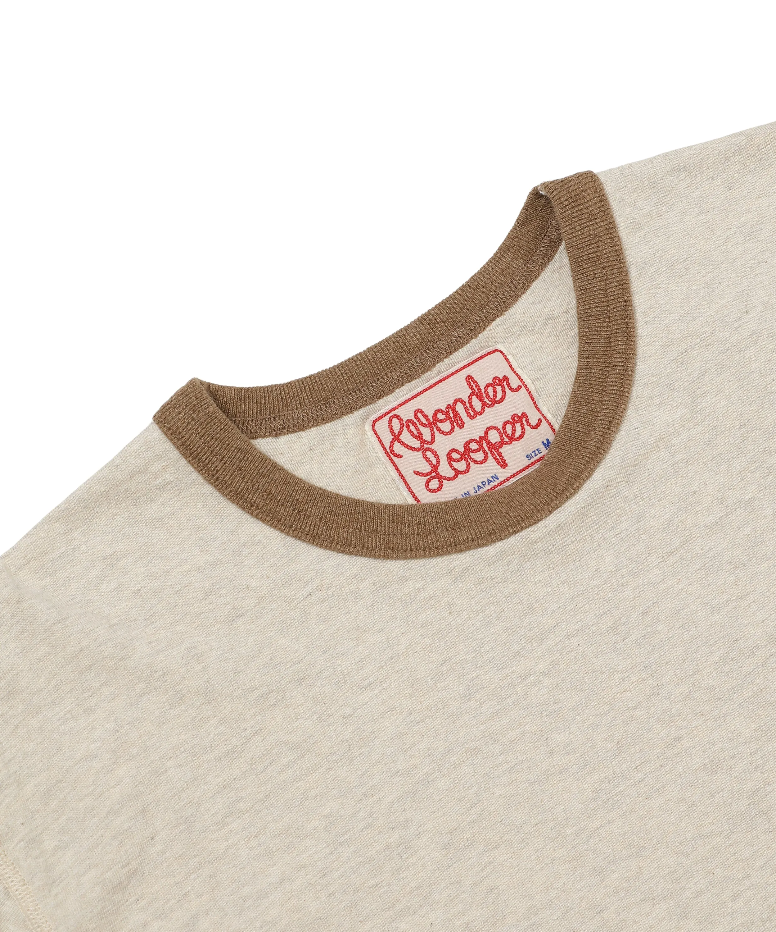 Recycled Cotton Foxfibre® Ringer T - Stone sold by Wonder Looper product image thumbnail 2