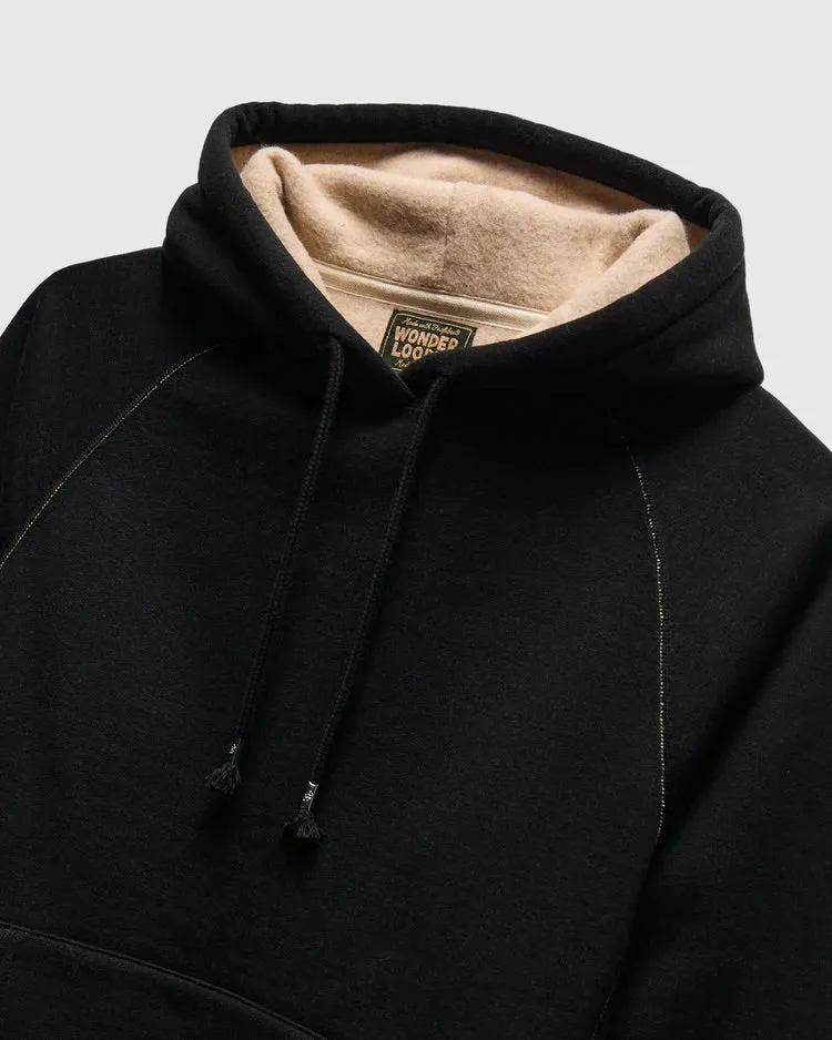 Pullover Hoodie - Fleeced Foxfibre® - Black sold by Wonder Looper product image thumbnail 3