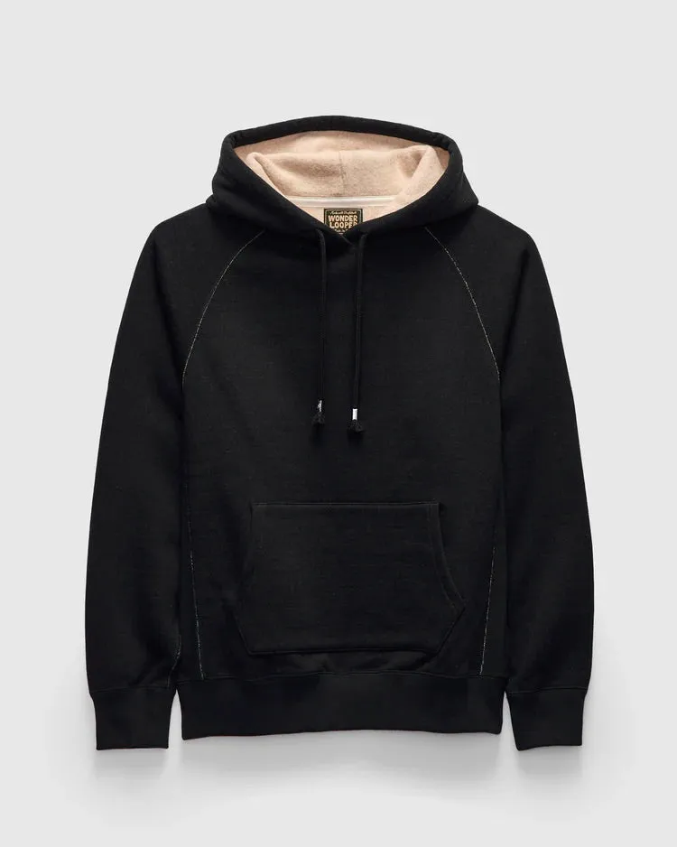Pullover Hoodie - Fleeced Foxfibre® - Black sold by Wonder Looper