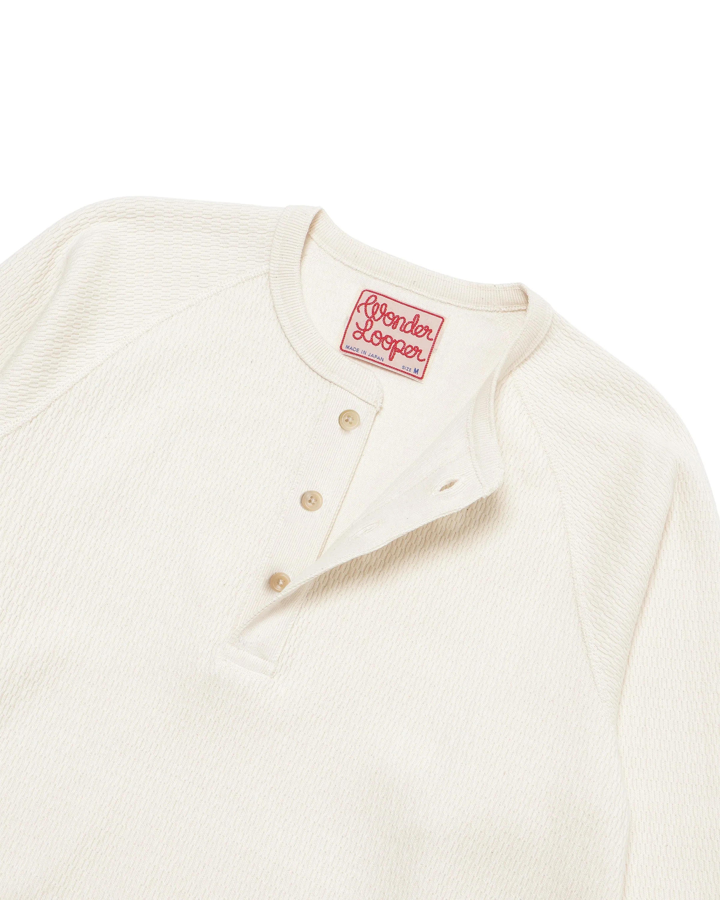 Henley - Cashmere Blend Honeycomb - Ecru sold by Wonder Looper product image thumbnail 2