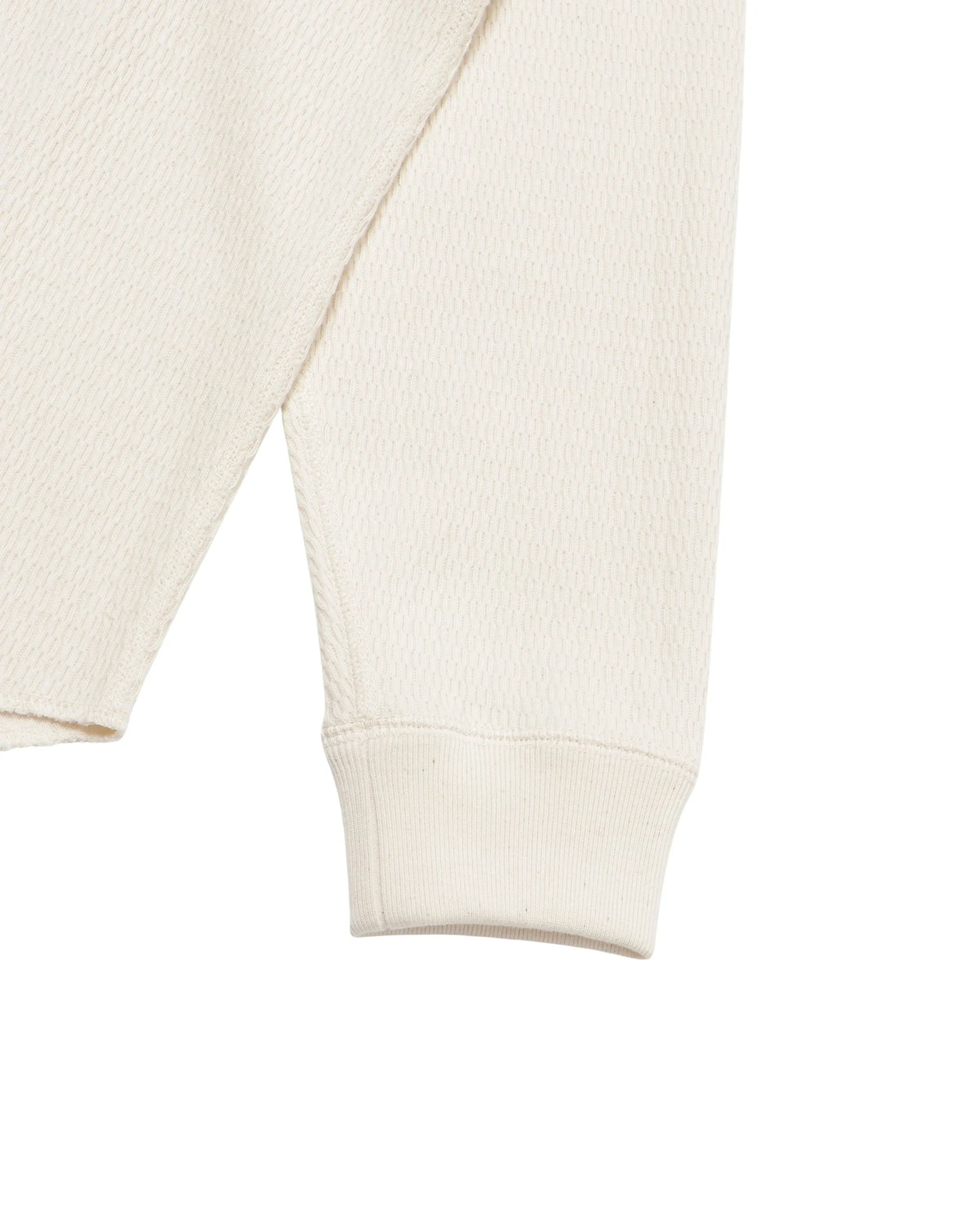 Henley - Cashmere Blend Honeycomb - Ecru sold by Wonder Looper product image thumbnail 3