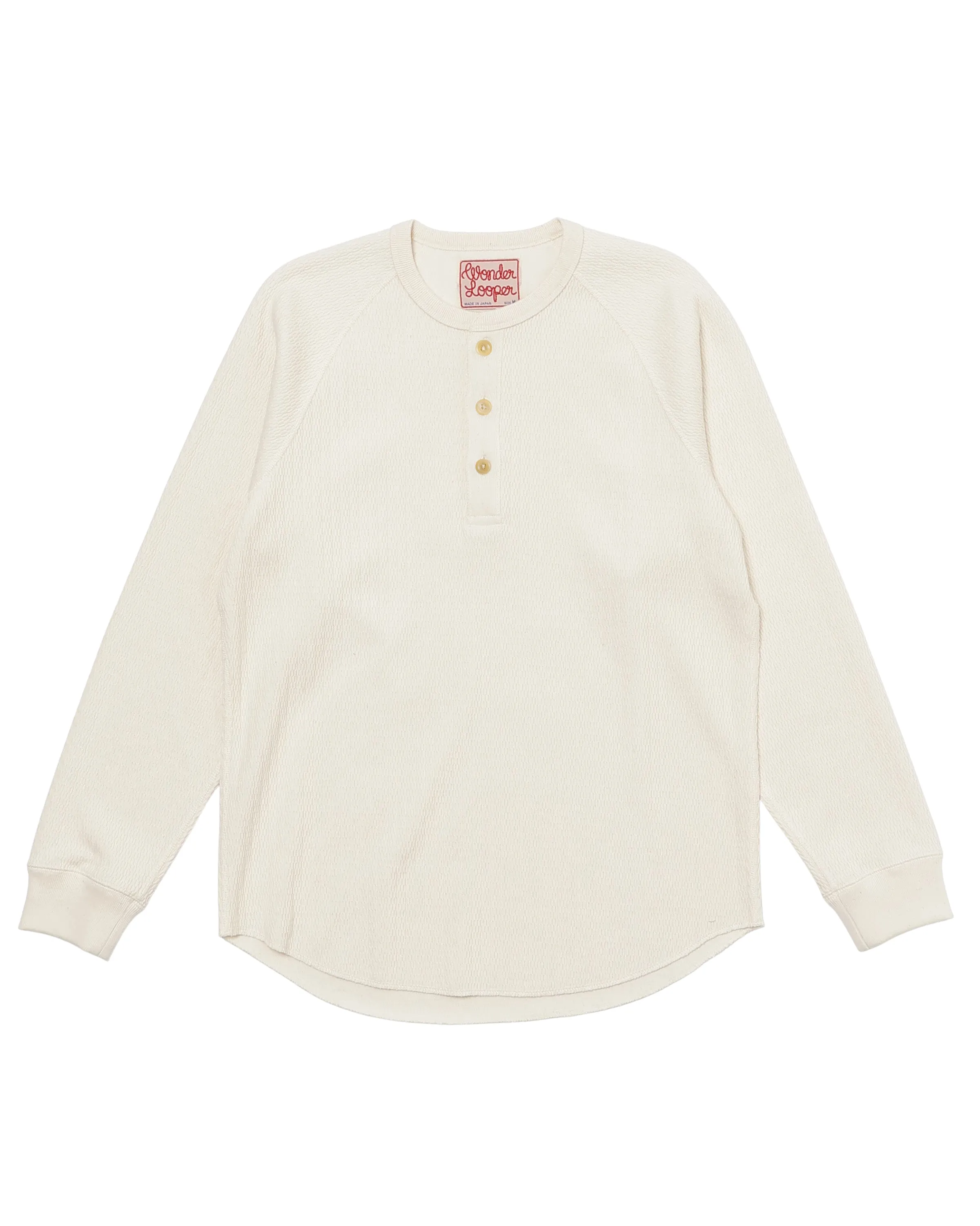 Henley - Cashmere Blend Honeycomb - Ecru sold by Wonder Looper