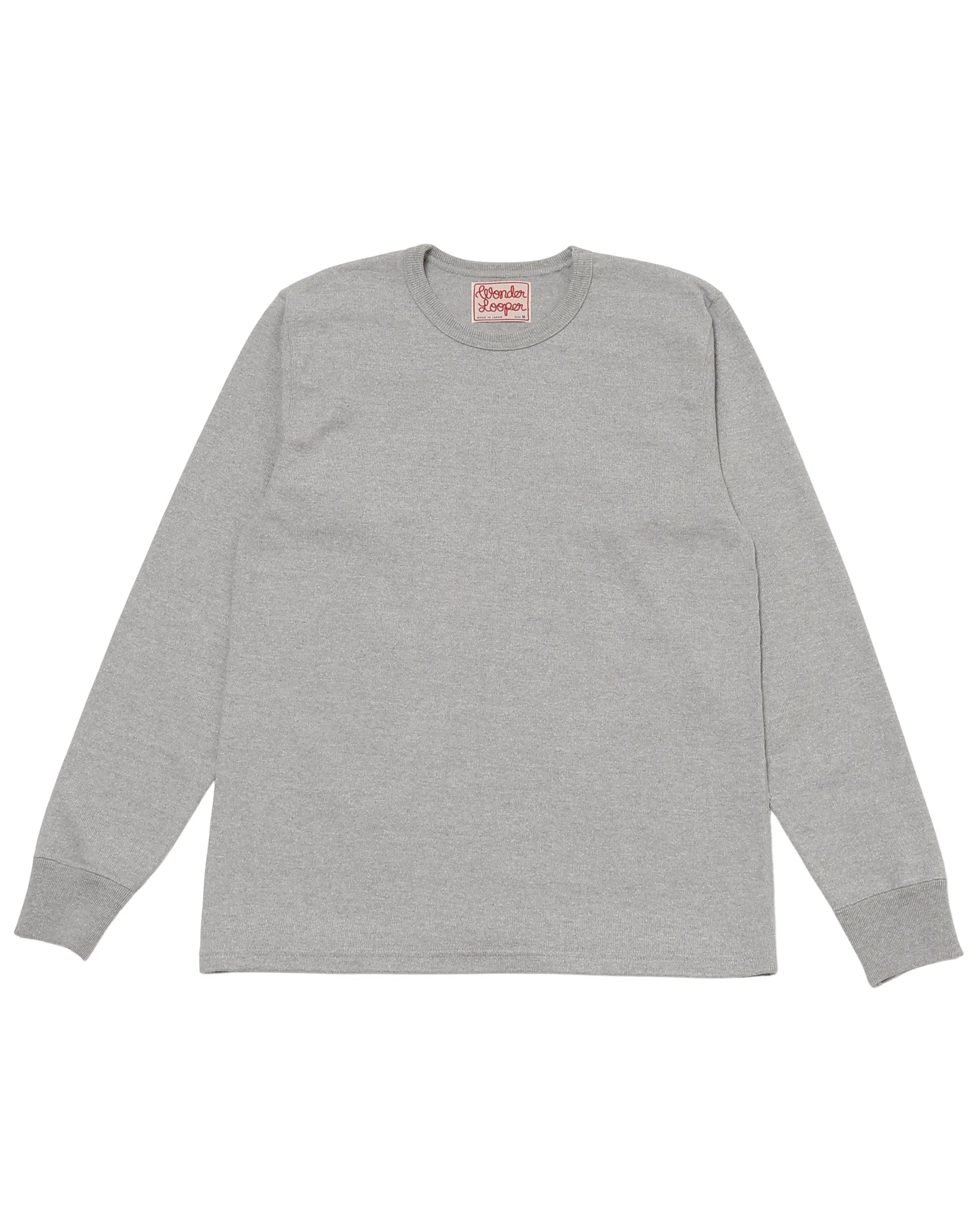 Double Heavyweight Long Sleeve T-shirt - Heather Grey sold by Wonder Looper