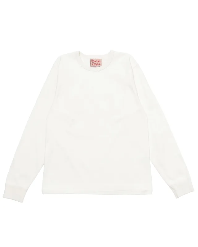 Double Heavyweight Long Sleeve T-shirt - White made by Wonder Looper