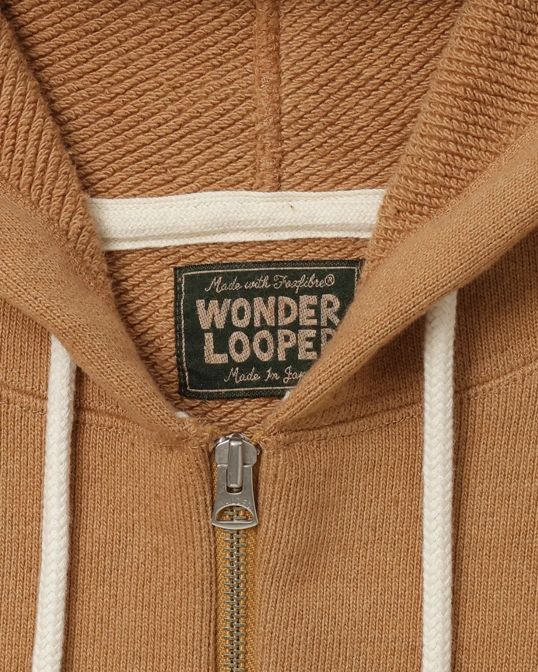 Zip Hoodie - Foxfibre® Double Heavyweight French Terry - Coyote 80 sold by Wonder Looper product image thumbnail 3