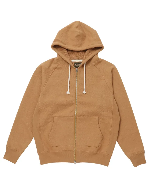 Zip Hoodie - Foxfibre® Double Heavyweight French Terry - Coyote 80 made by Wonder Looper