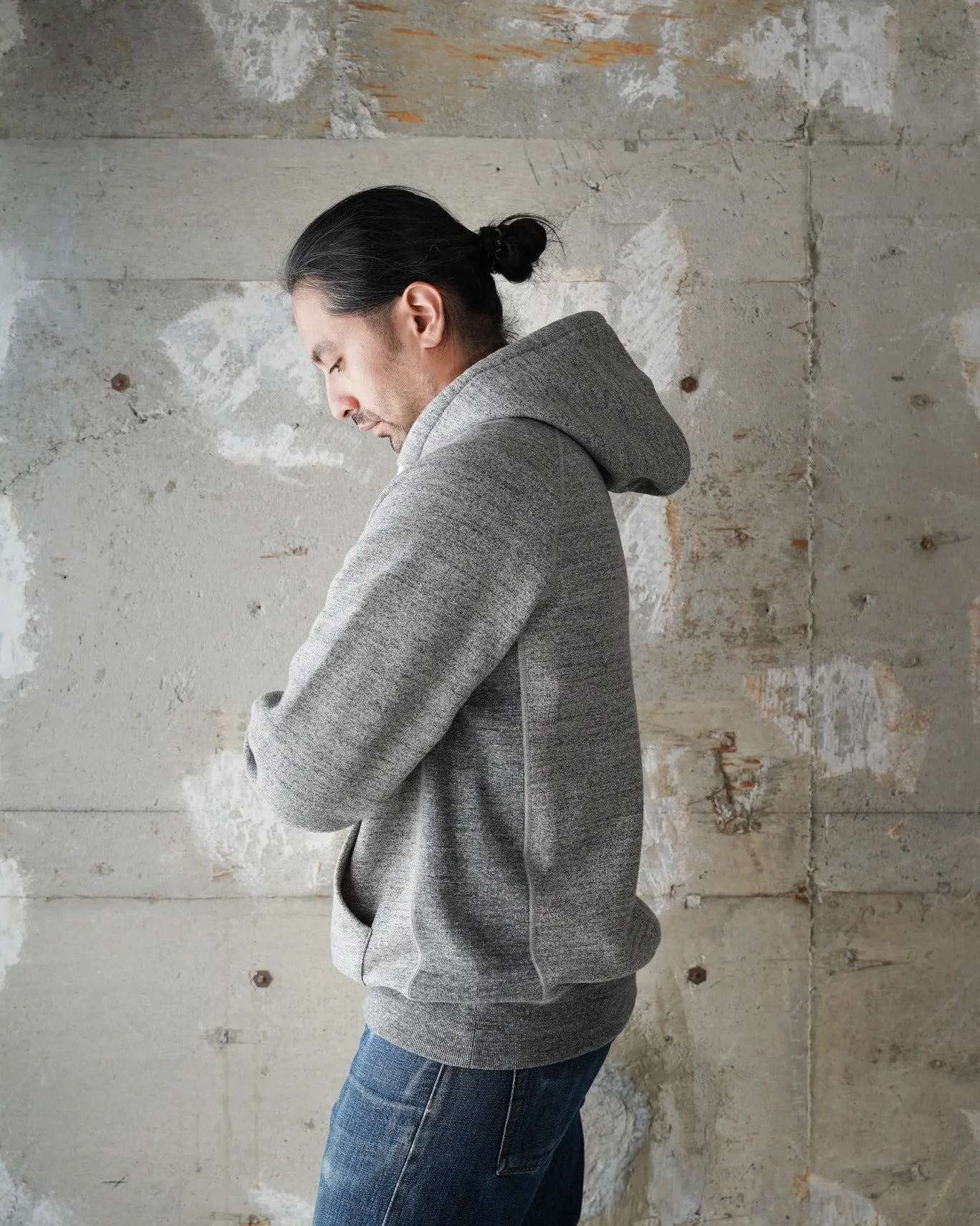Pullover Hoodie - Fleeced Foxfibre® - Charcoal sold by Wonder Looper product image thumbnail 4