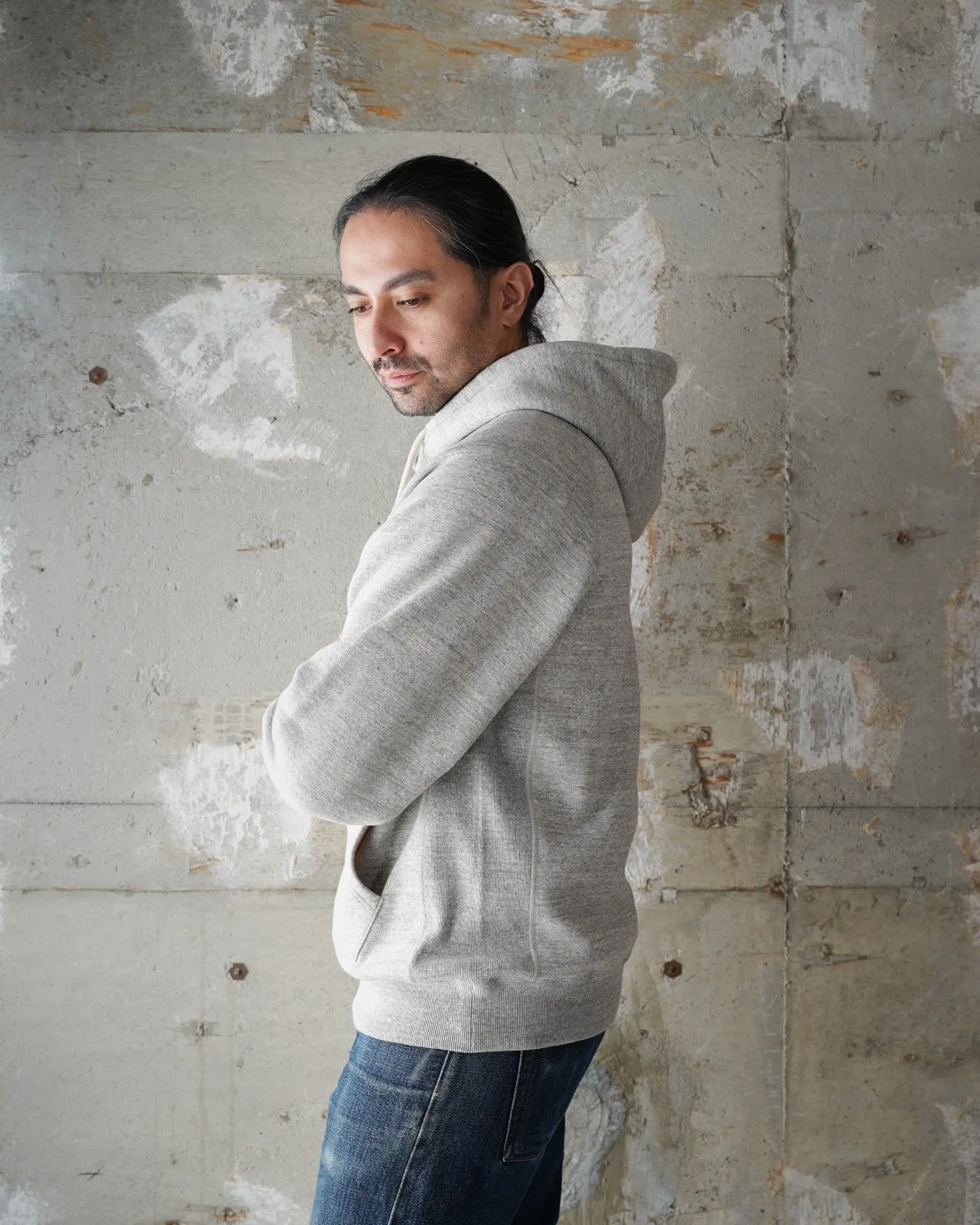 Pullover Hoodie - Fleeced Foxfibre® - Heather Grey sold by Wonder Looper product image thumbnail 4