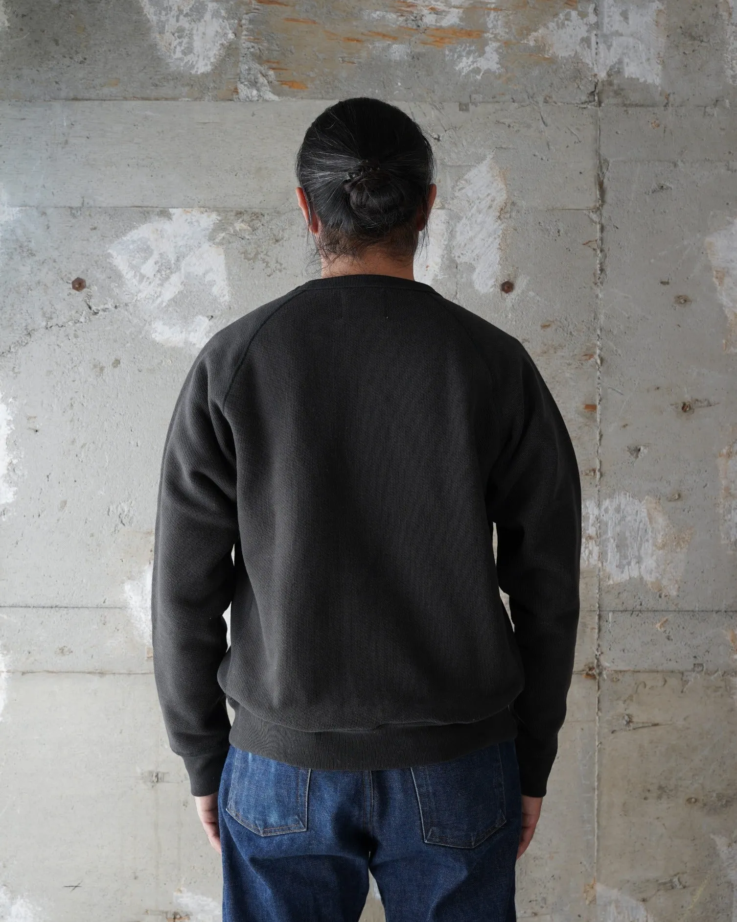 Pullover Crewneck - Double Heavyweight French Terry - Sumi Black sold by Wonder Looper product image thumbnail 3
