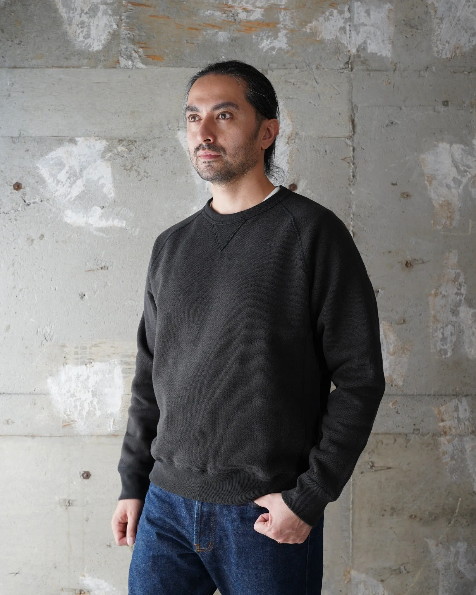 Pullover Crewneck - Double Heavyweight French Terry - Sumi Black sold by Wonder Looper product image thumbnail 2
