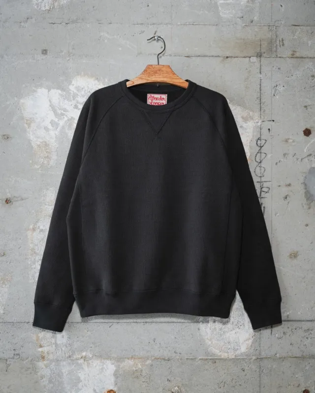 Pullover Crewneck - Double Heavyweight French Terry - Sumi Black made by Wonder Looper
