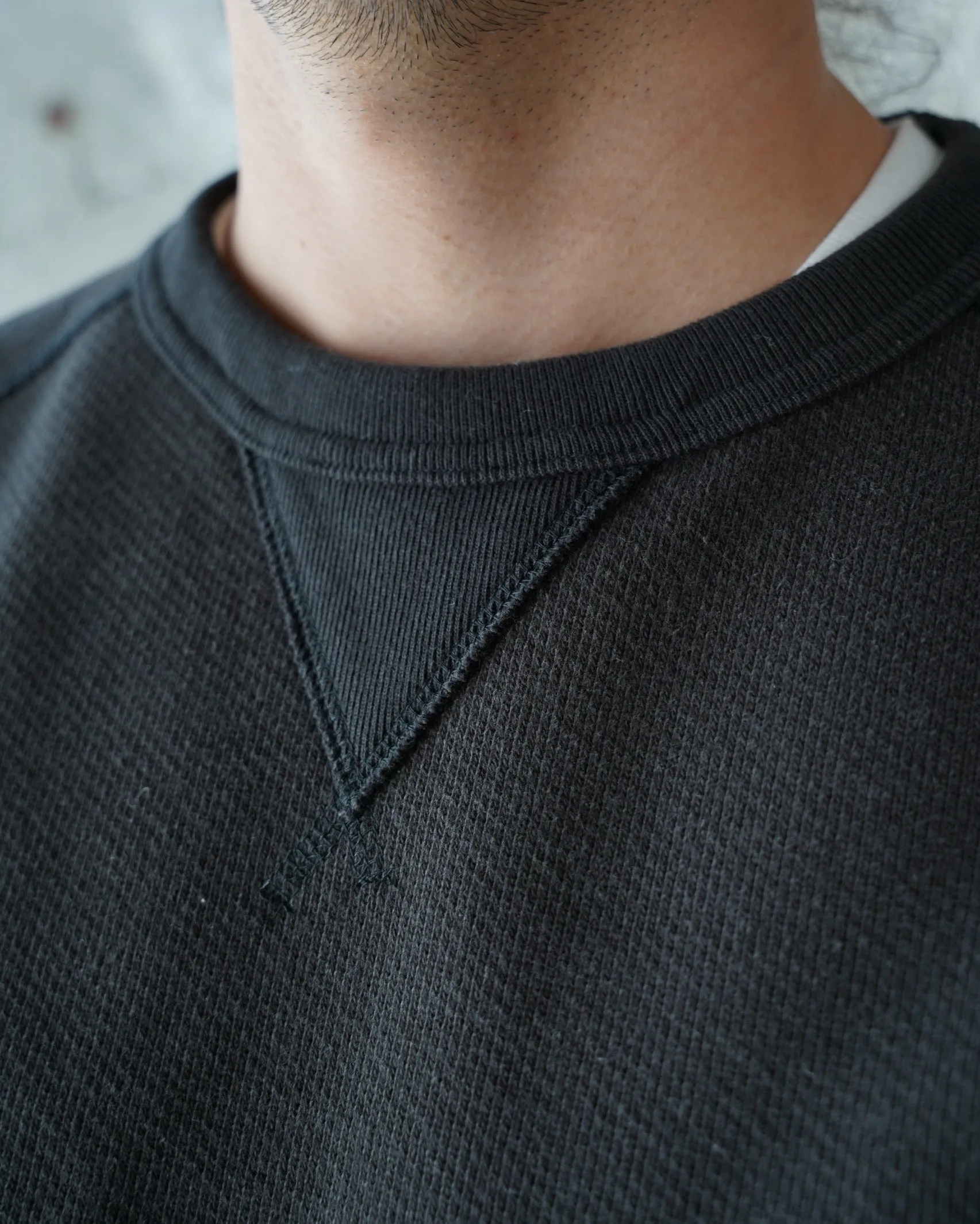 Pullover Crewneck - Double Heavyweight French Terry - Sumi Black sold by Wonder Looper product image thumbnail 5