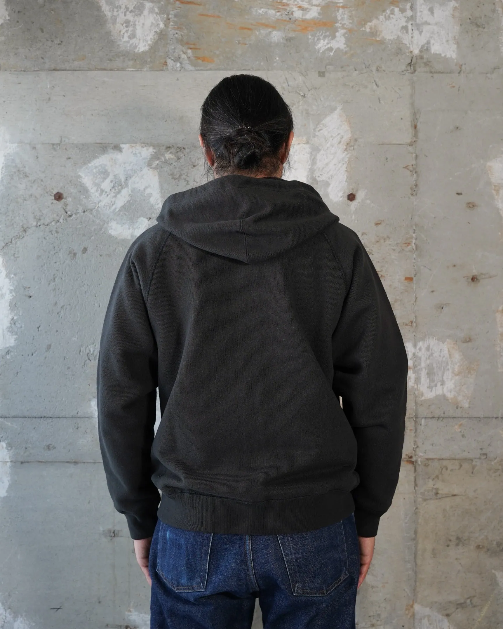 Zip Hoodie - Double Heavyweight French Terry - Sumi Black sold by Wonder Looper product image thumbnail 3