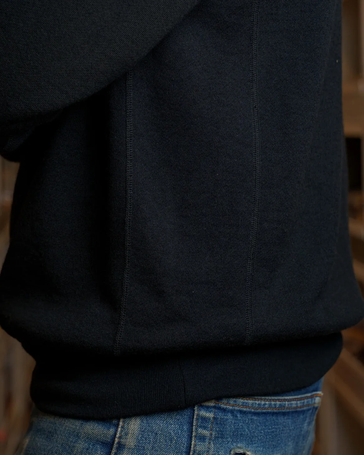 Pullover Hoodie - Pure Cashmere Tsuriami French Terry - Black sold by Wonder Looper product image thumbnail 5