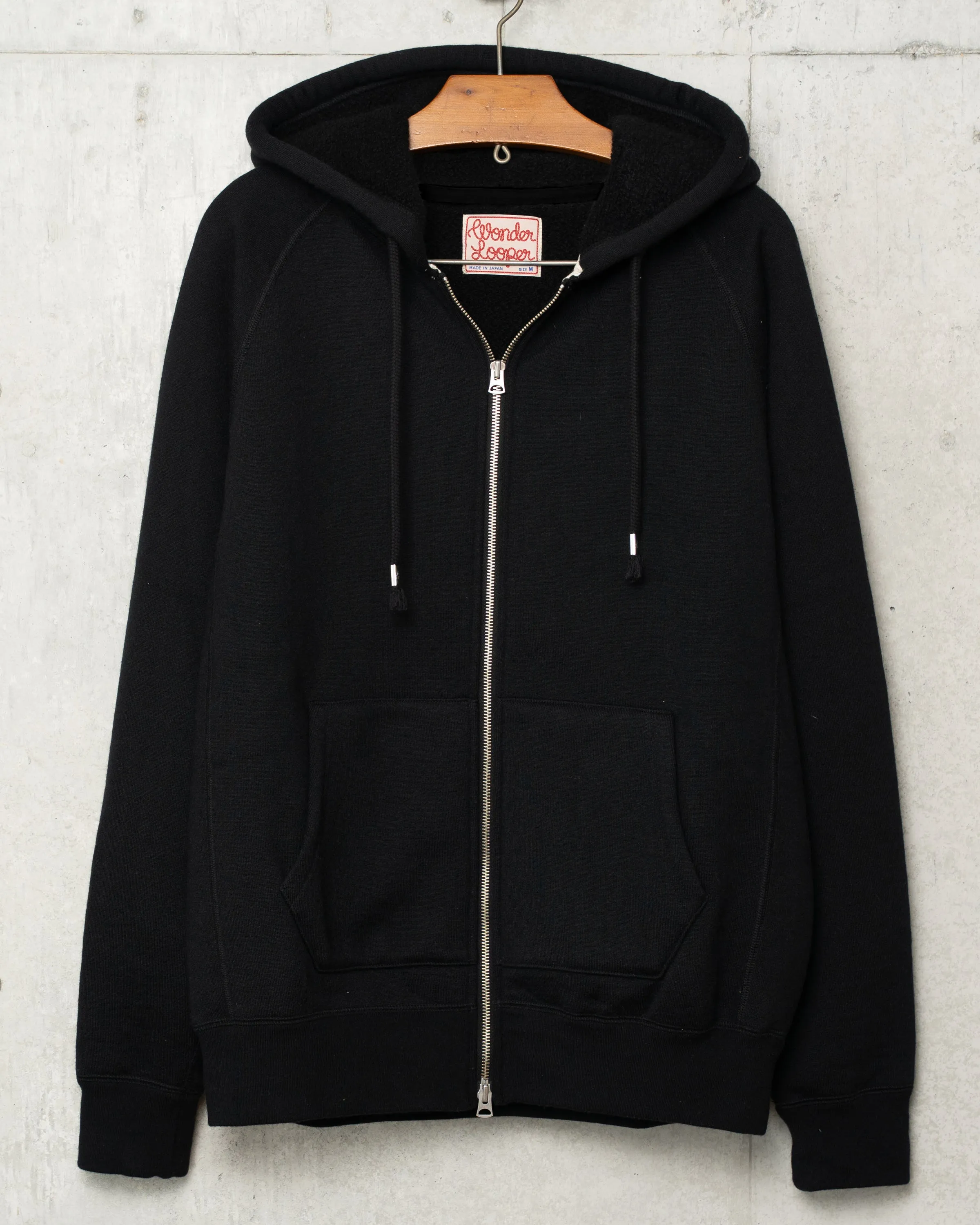 Zip Hoodie - Pure Cashmere Tsuriami French Terry - Black sold by Wonder Looper