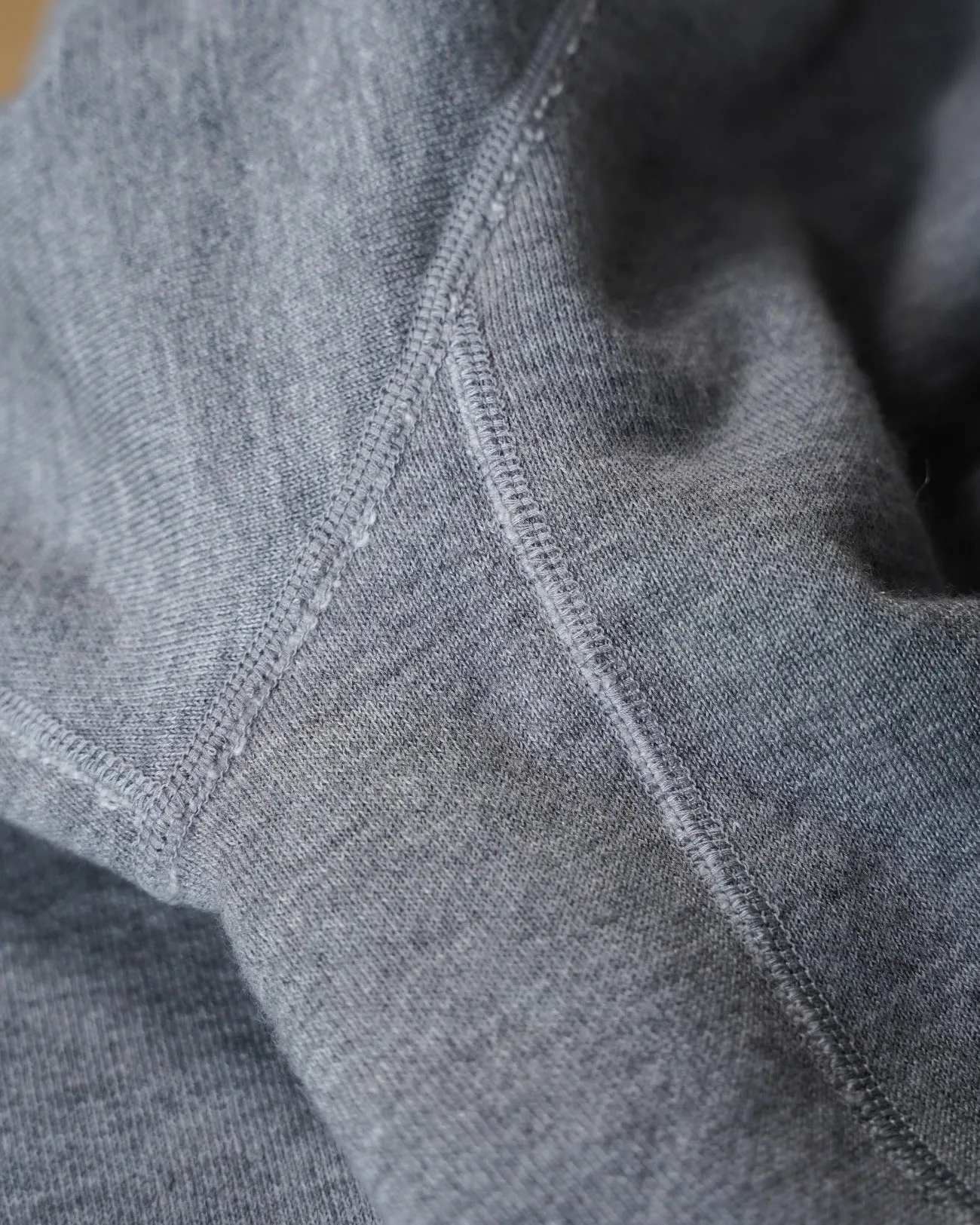 Crewneck - Pure Cashmere Tsuriami French Terry - Heather Grey sold by Wonder Looper product image thumbnail 4