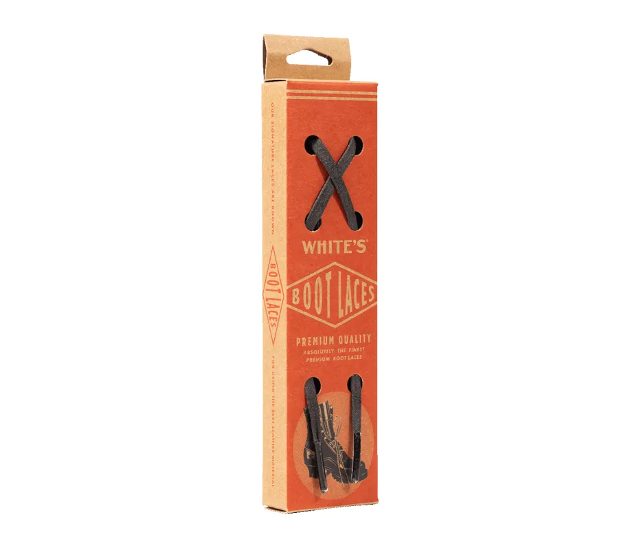 Flat Waxed Laces made by White's boots