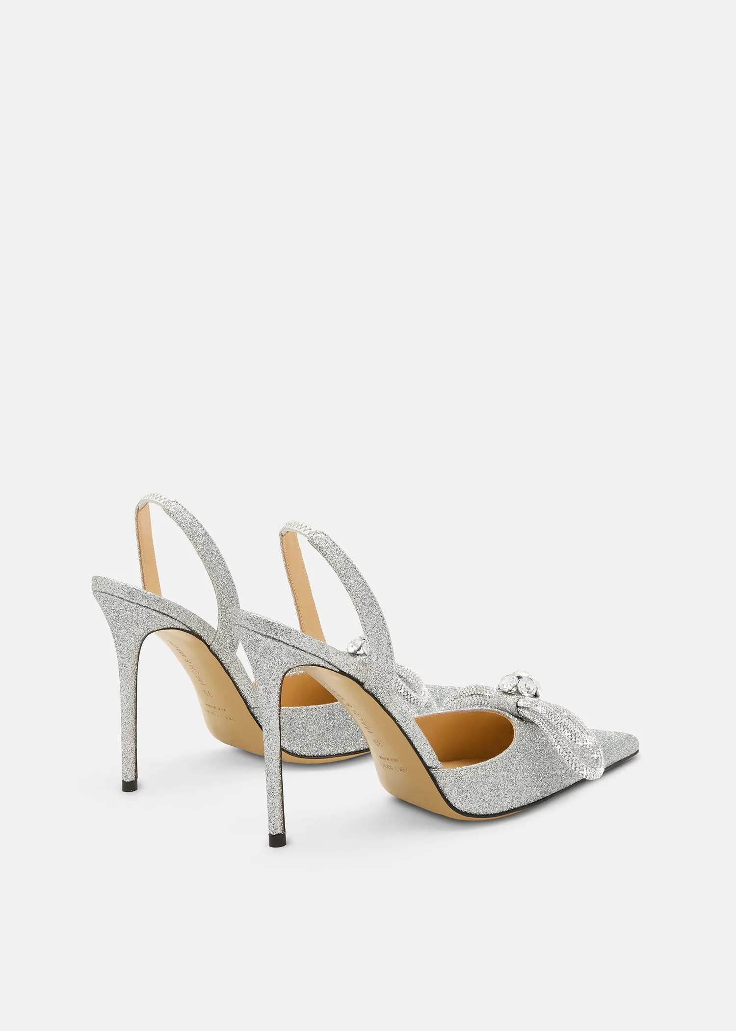Double Bow Silver Glitter Slingback sold by MACH & MACH product image thumbnail 4