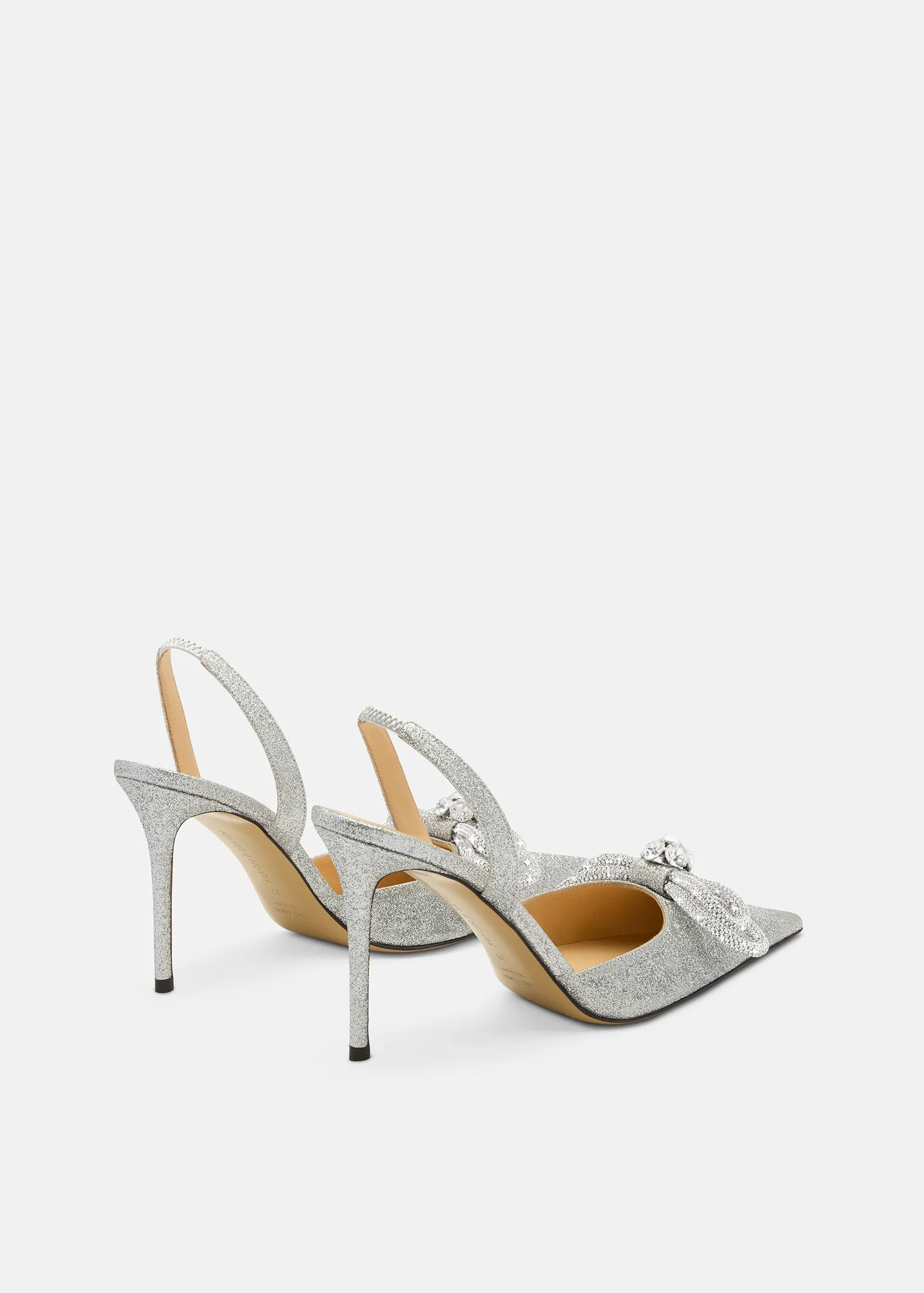 Double Bow Silver Glitter Slingback sold by MACH & MACH product image thumbnail 4