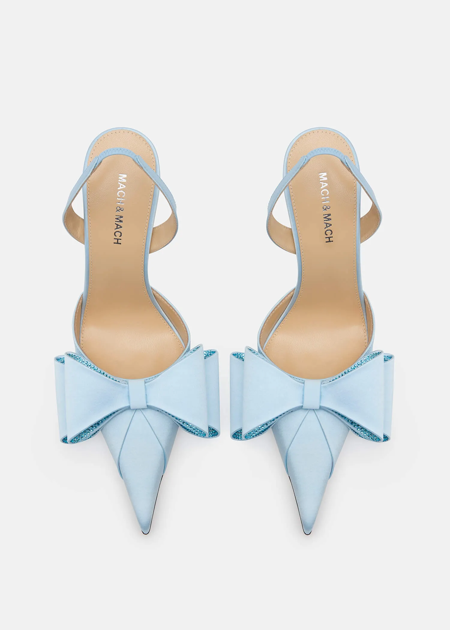 Le Cadeau Sky Blue Satin Slingback sold by MACH & MACH product image thumbnail 2