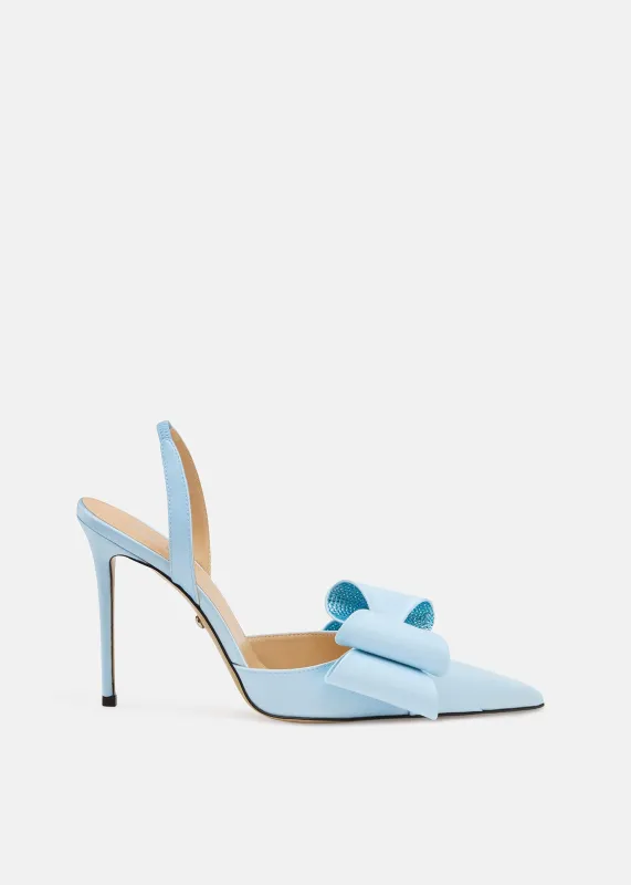 Le Cadeau Sky Blue Satin Slingback made by MACH & MACH