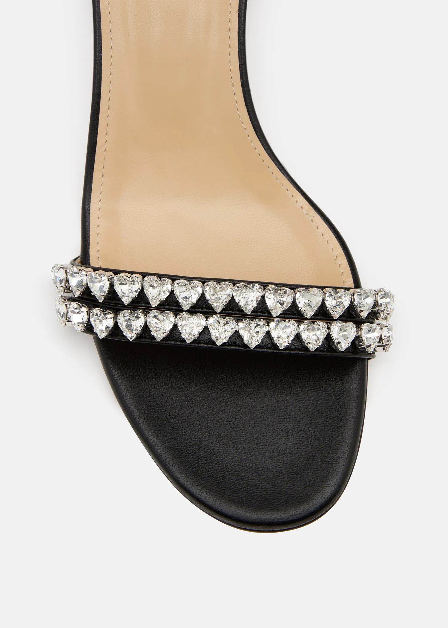 Audrey Crystal Round Toe Satin Sandals sold by MACH & MACH product image thumbnail 5