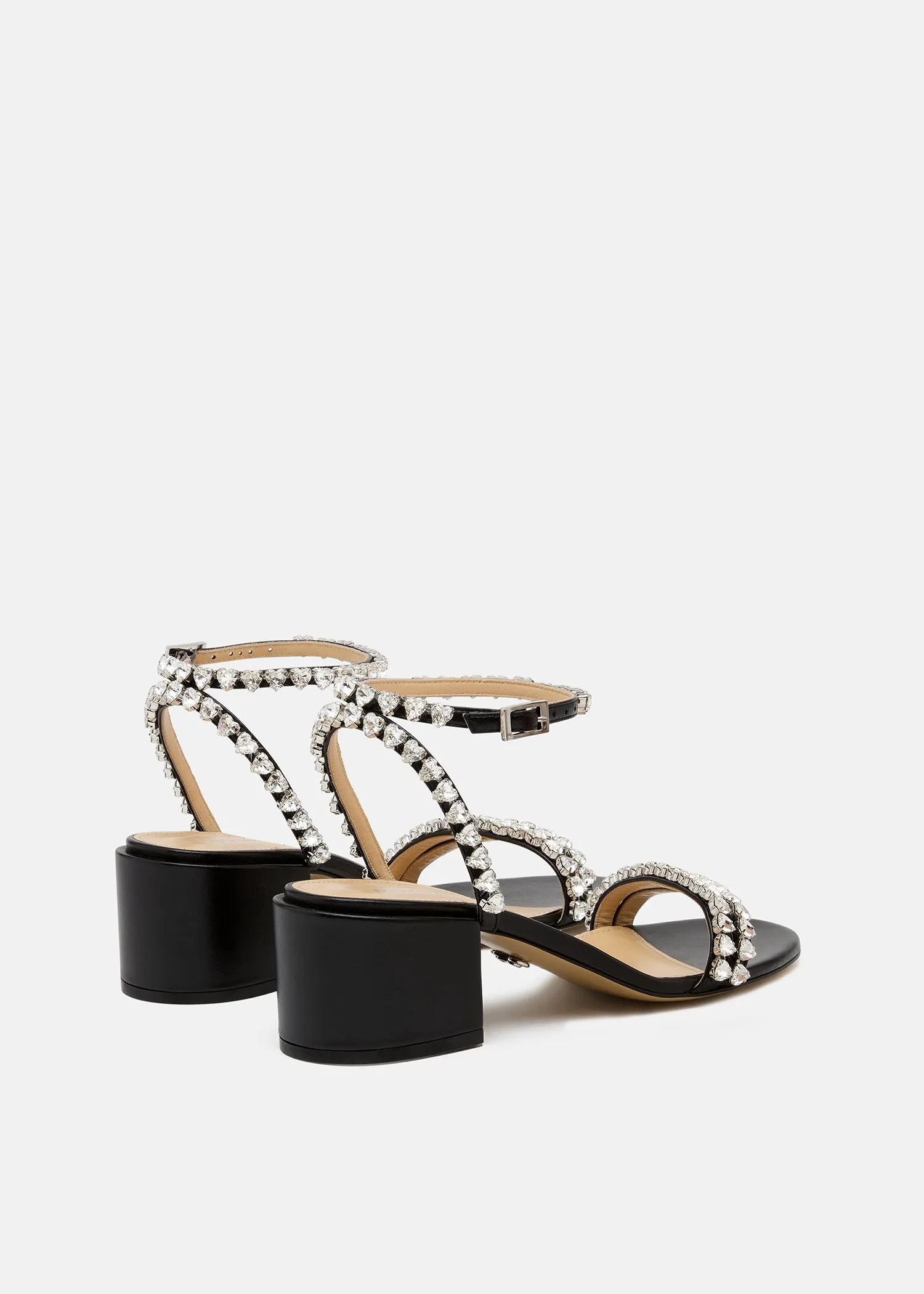 Audrey Crystal Round Toe Satin Sandals sold by MACH & MACH product image thumbnail 4