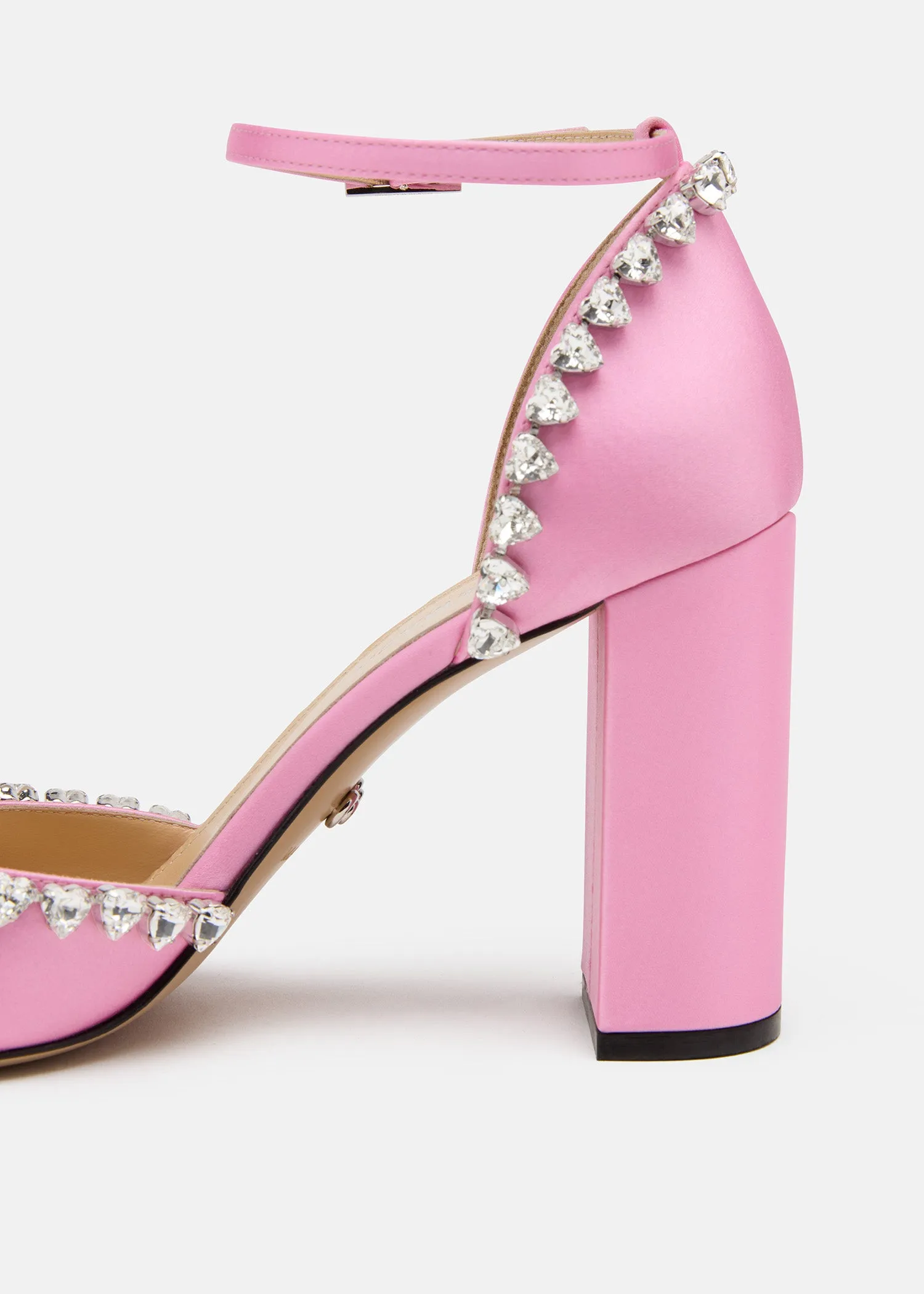 Audrey Crystal Round Toe Satin Sandals sold by MACH & MACH product image thumbnail 5