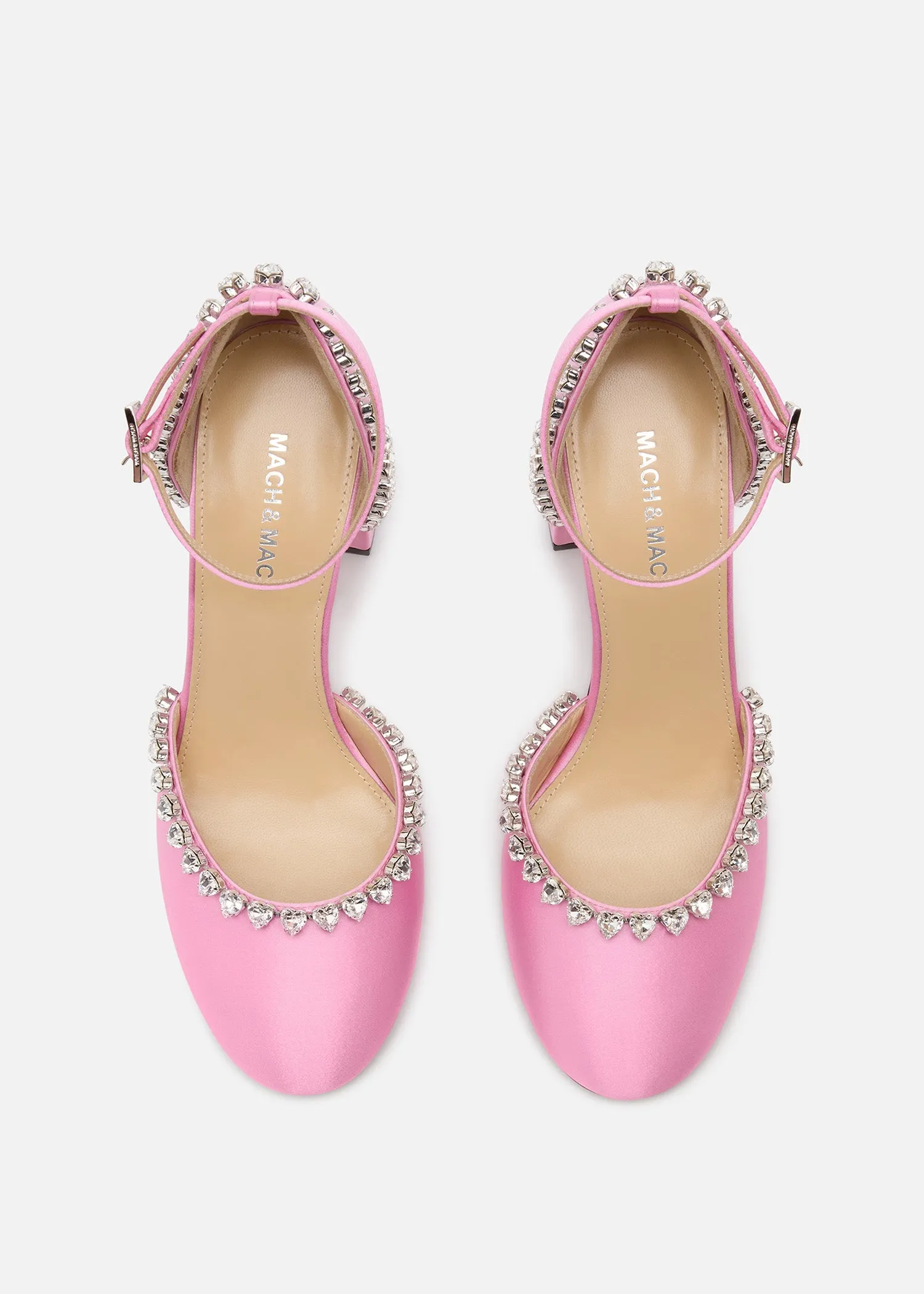 Audrey Crystal Round Toe Satin Sandals sold by MACH & MACH product image thumbnail 3