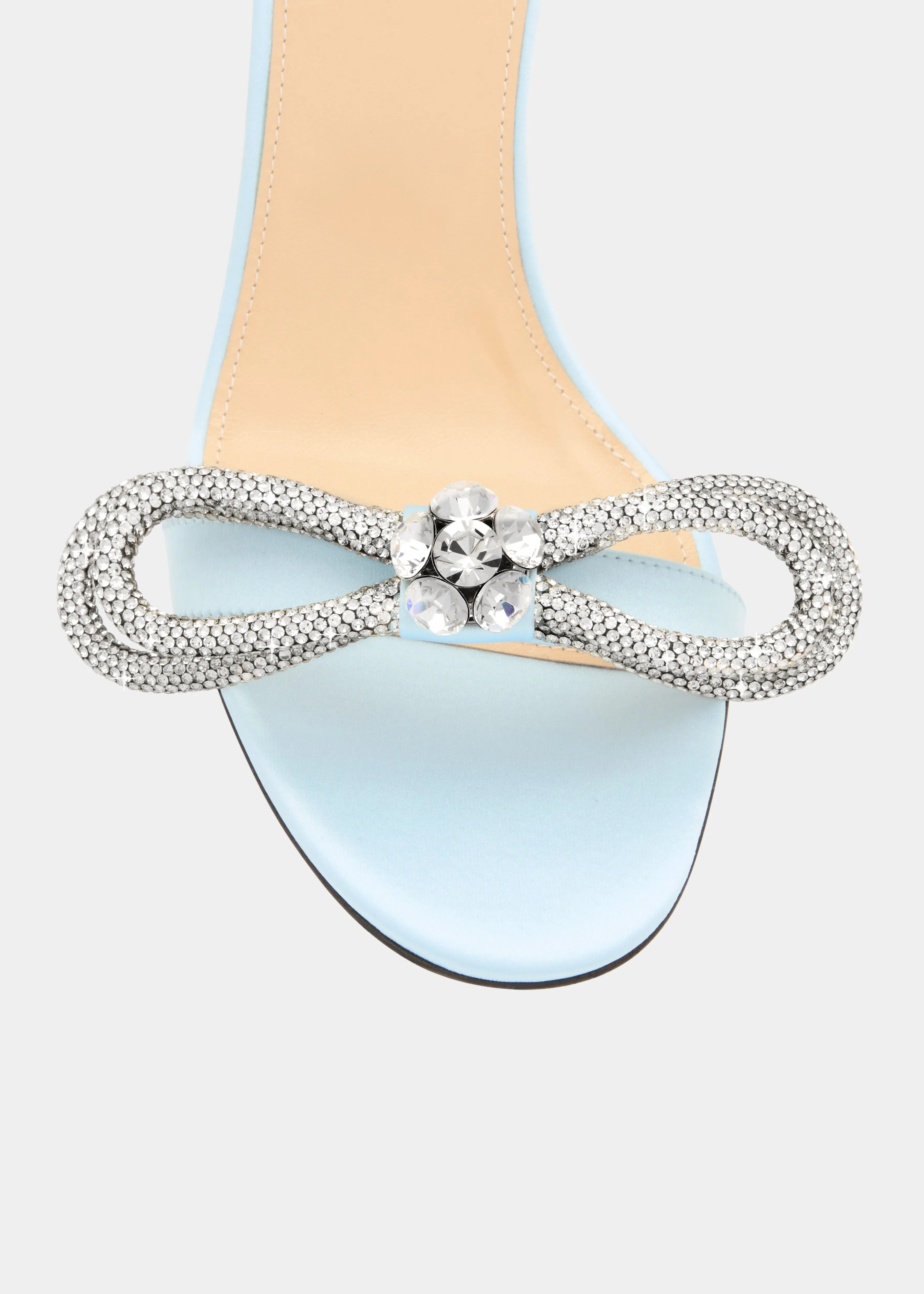 Audrey Crystal Round Toe Satin Sandals sold by MACH & MACH product image thumbnail 5