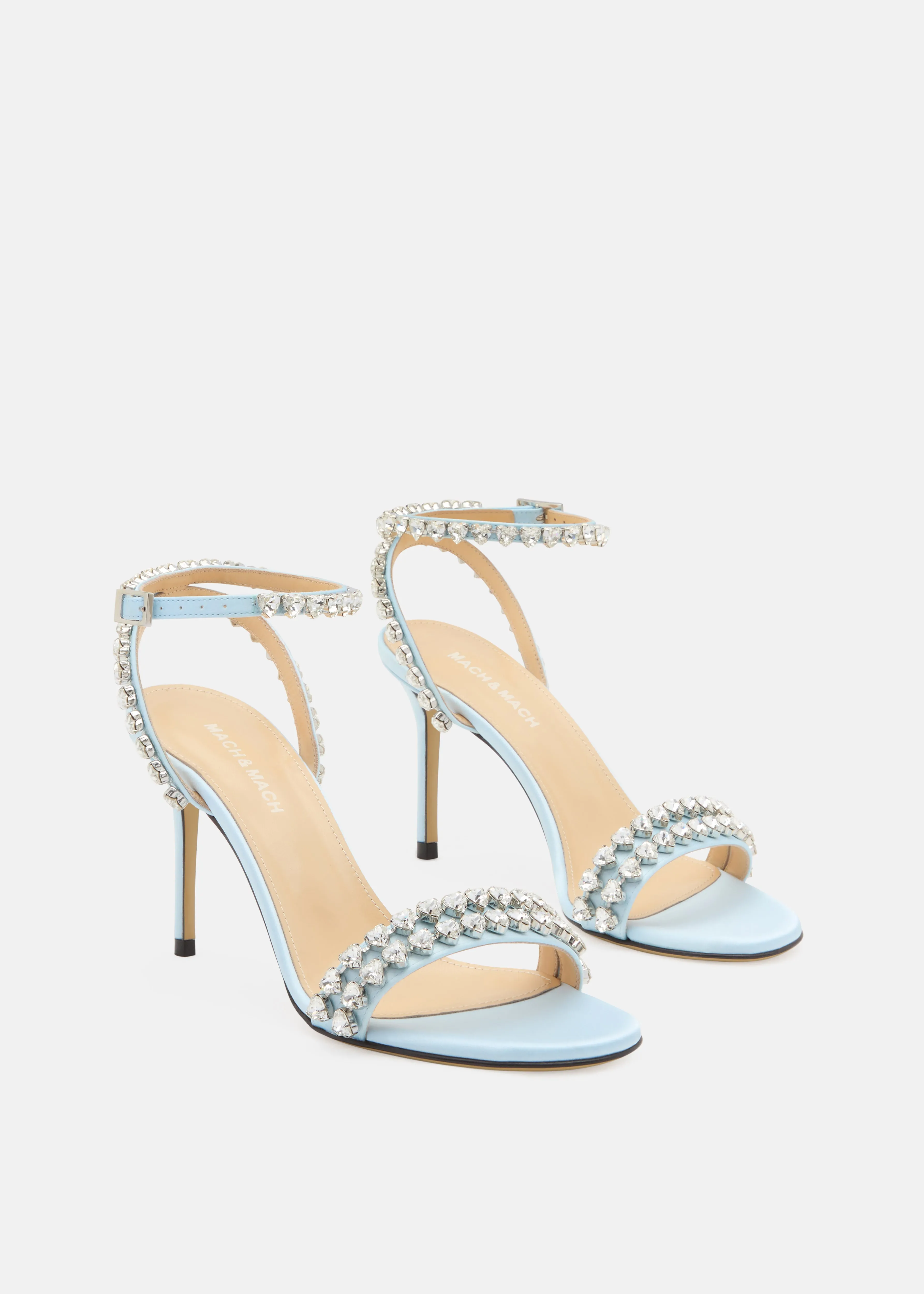 Audrey Crystal Round Toe Satin Sandals sold by MACH & MACH product image thumbnail 2