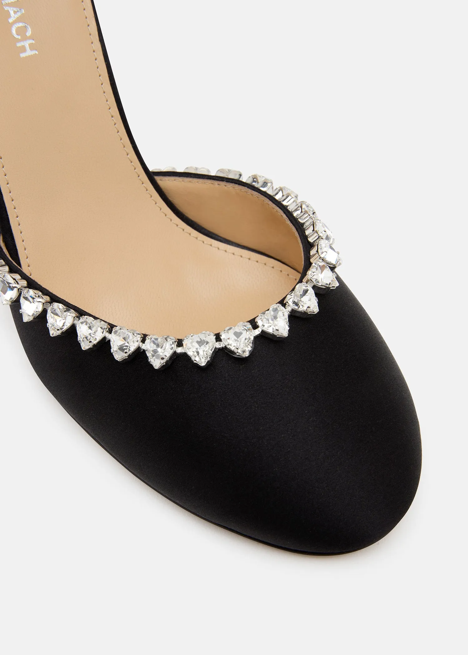 Audrey Crystal Round Toe Satin Sandals sold by MACH & MACH product image thumbnail 5