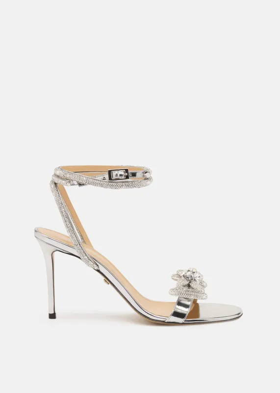 Double Bow Metallic Sandals made by MACH & MACH