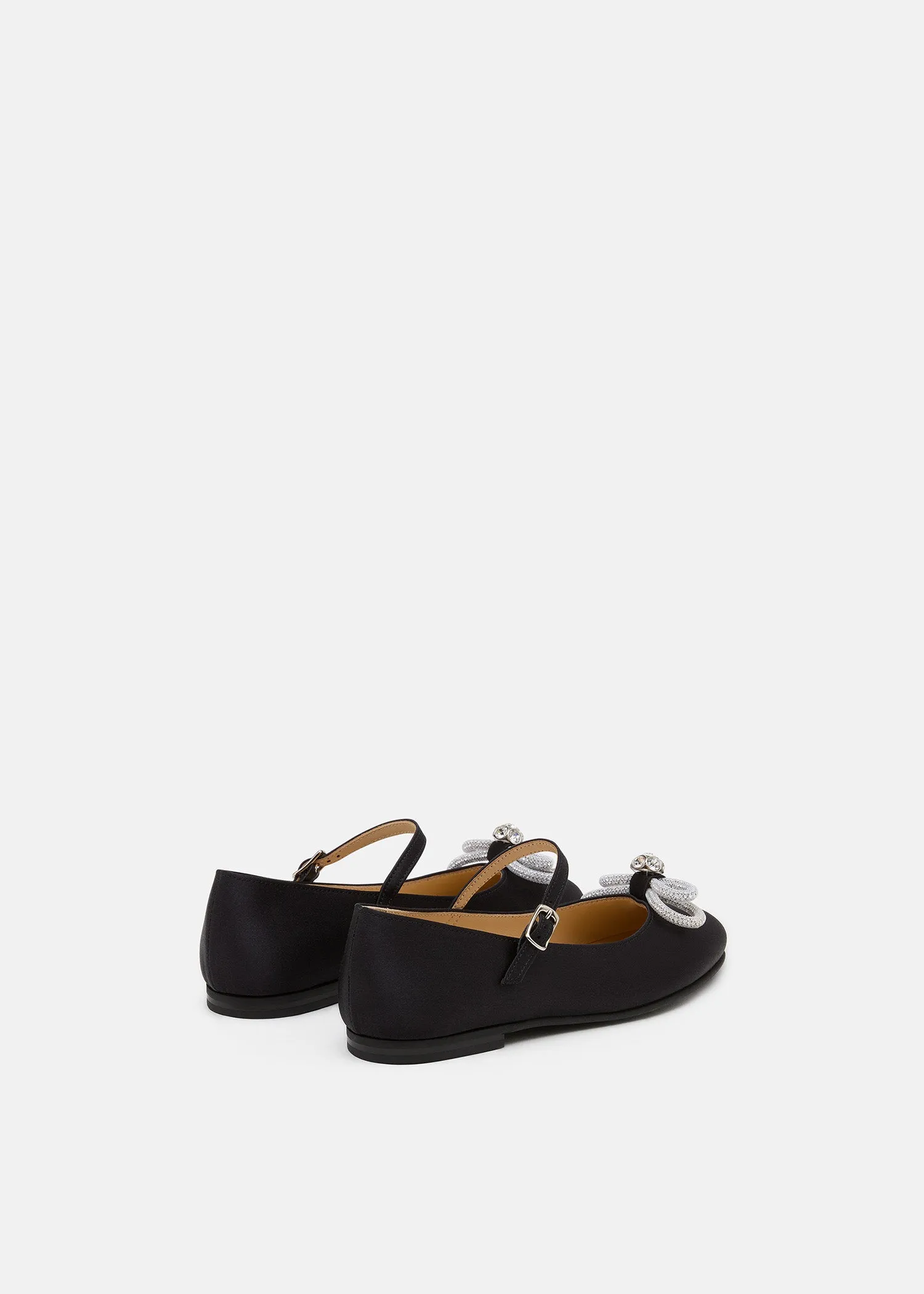 Double Bow Black Satin Mini Ballerina sold by MACH & MACH product image thumbnail 4