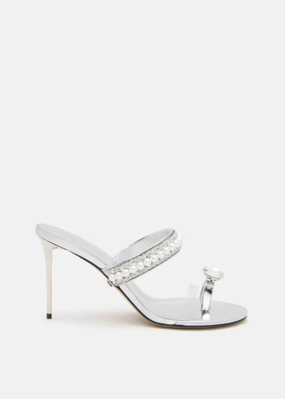 Diamond Of Elizabeth Ring Toe Leather Mules sold by MACH & MACH