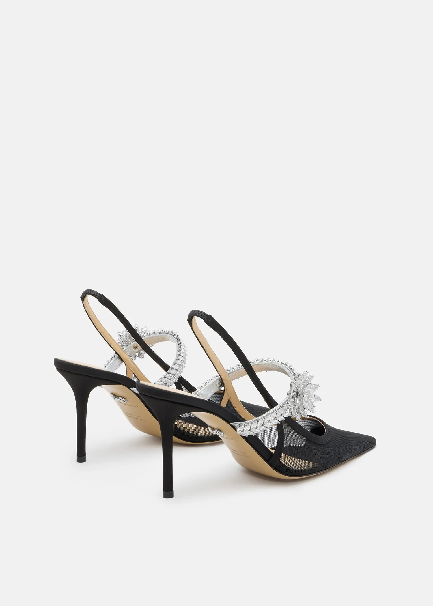 Lotus Flower Black Mesh Slingback sold by MACH & MACH product image thumbnail 4